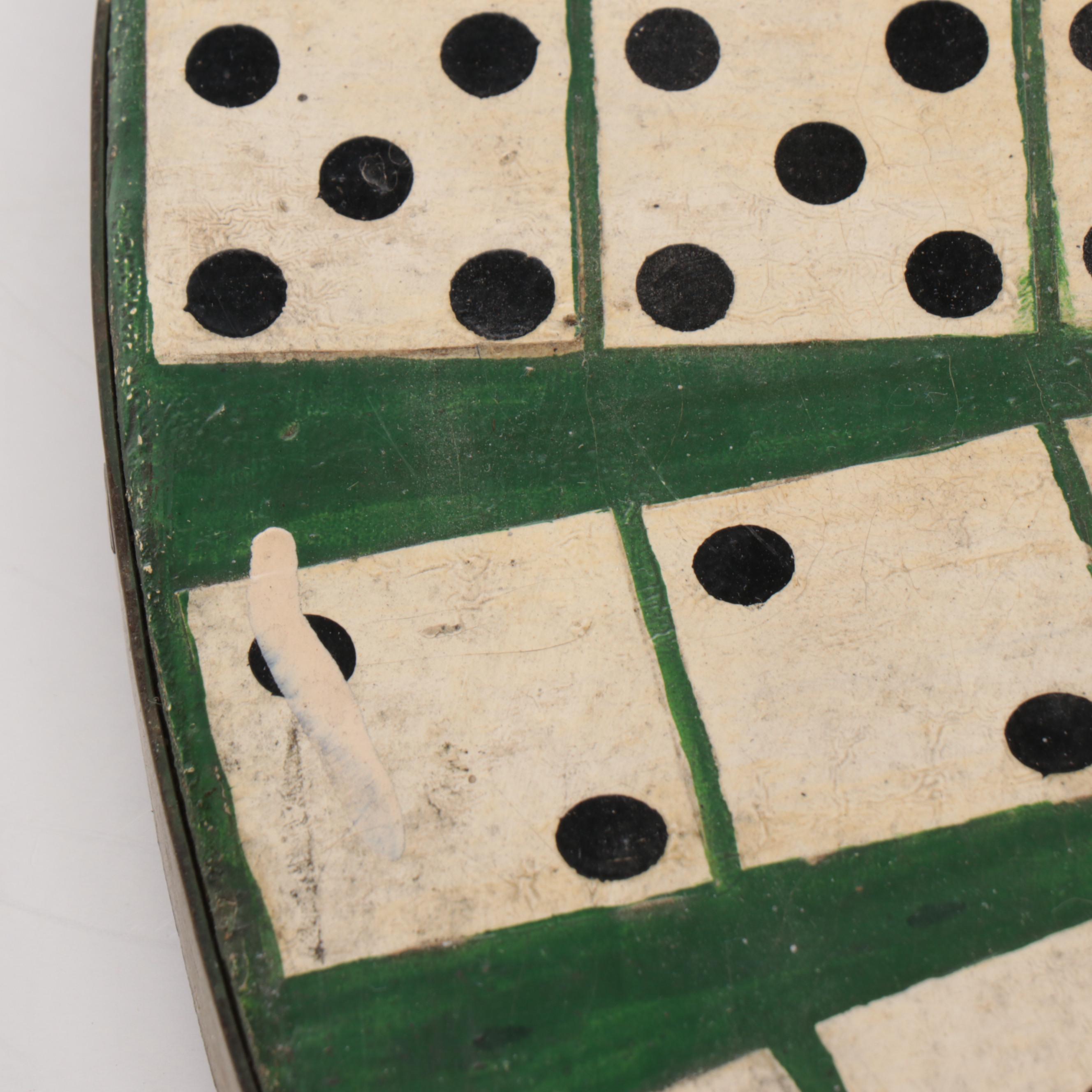 Vintage Hand-Painted Dice Gaming Wheel