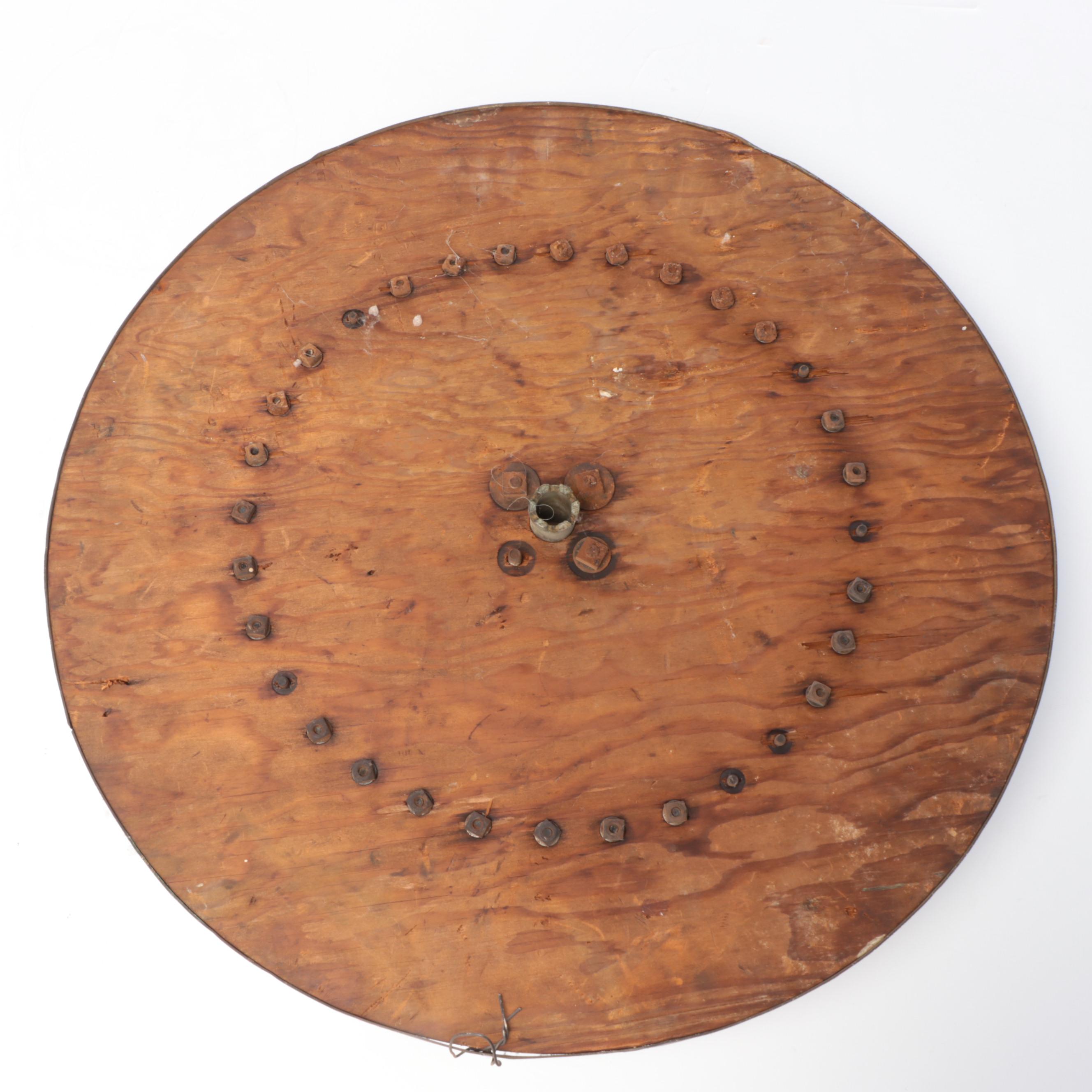 Vintage Hand-Painted Dice Gaming Wheel