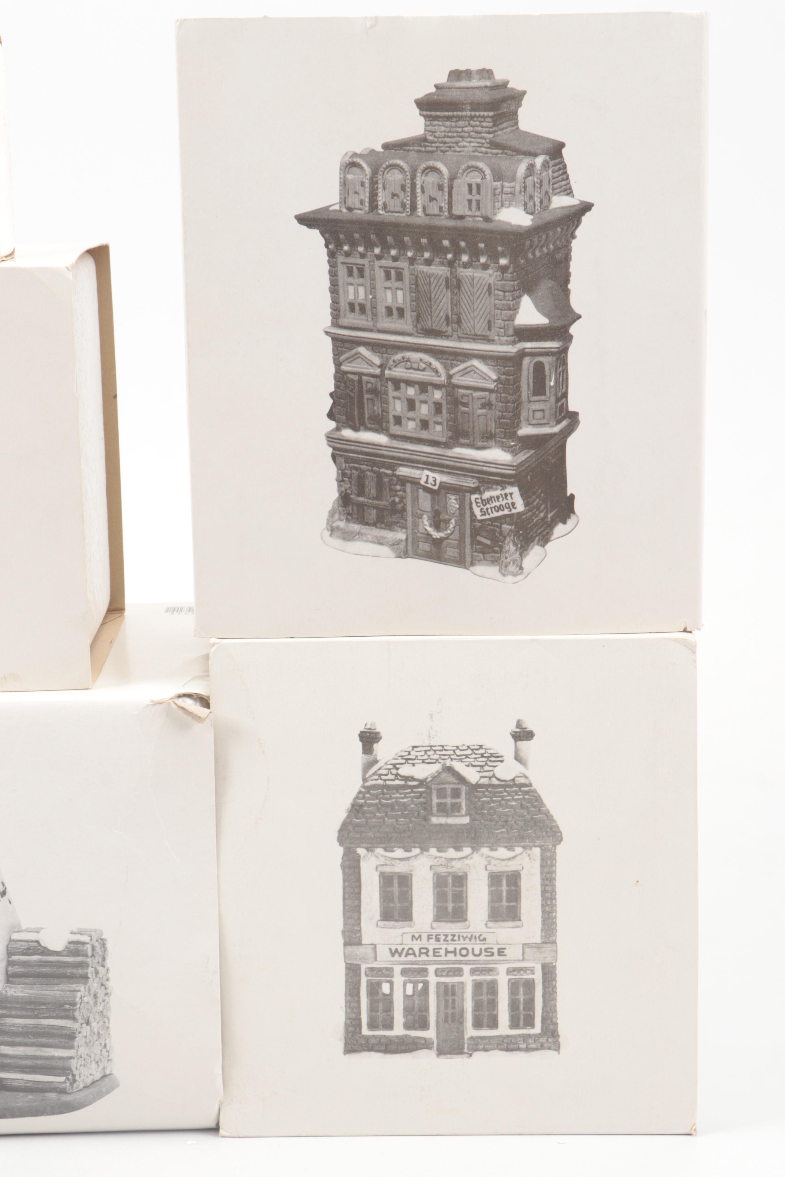 Department 56 Fezziwig's Warehouse and More Dickens' Village Series Buildings