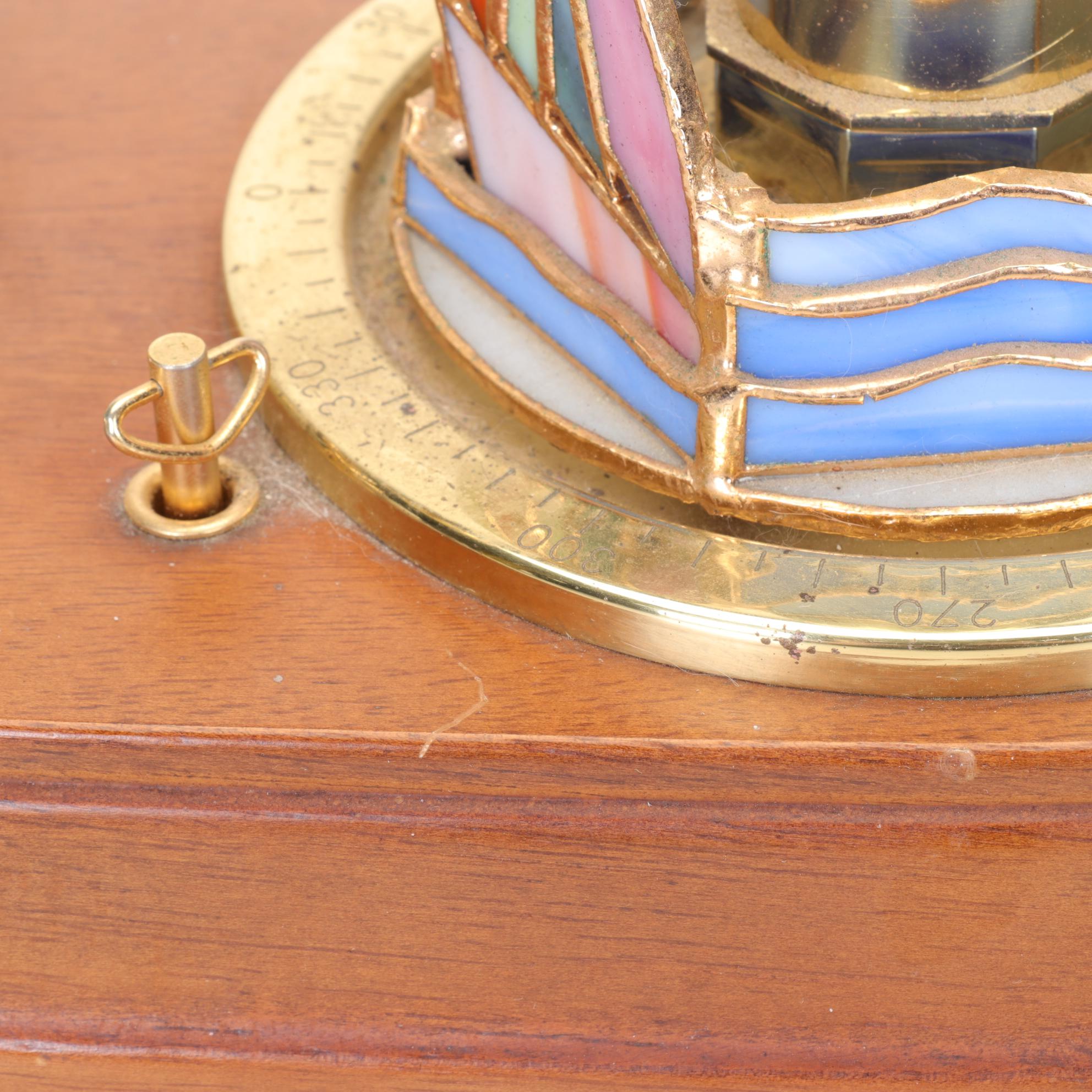 Stained Glass Lighthouse Music Box and Kaleidoscope with Suncatcher