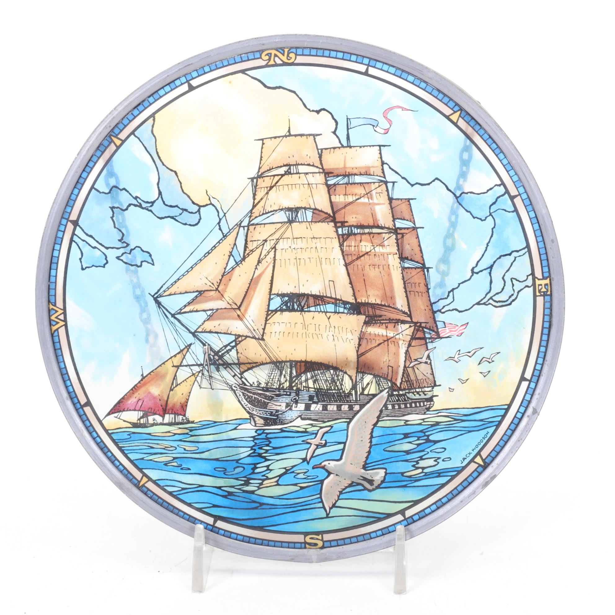 Stained Glass Lighthouse Music Box and Kaleidoscope with Suncatcher