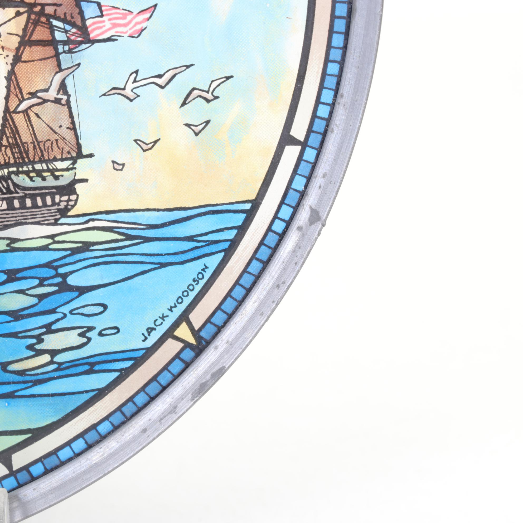 Stained Glass Lighthouse Music Box and Kaleidoscope with Suncatcher