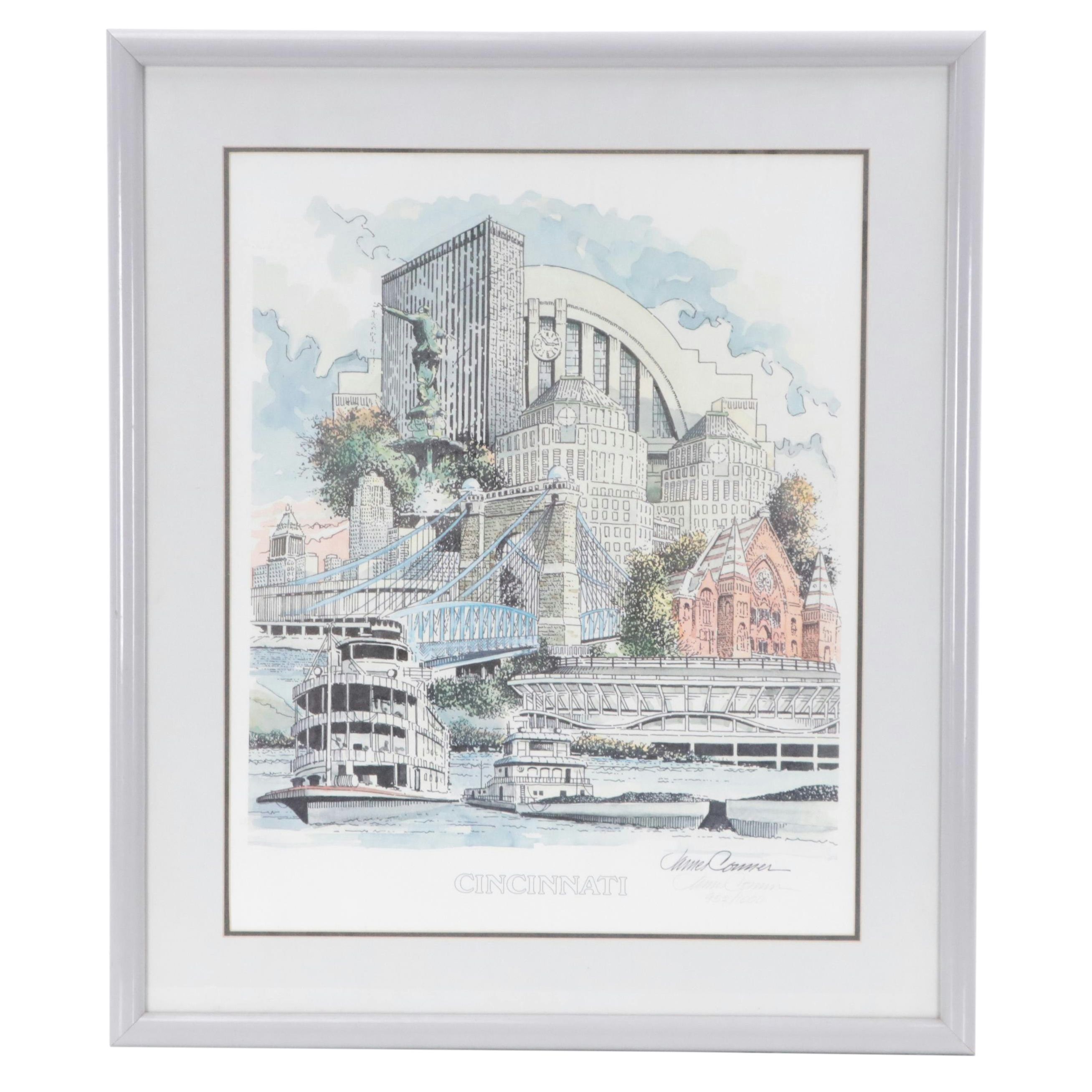James Conner Offset Lithograph "Cincinnati"