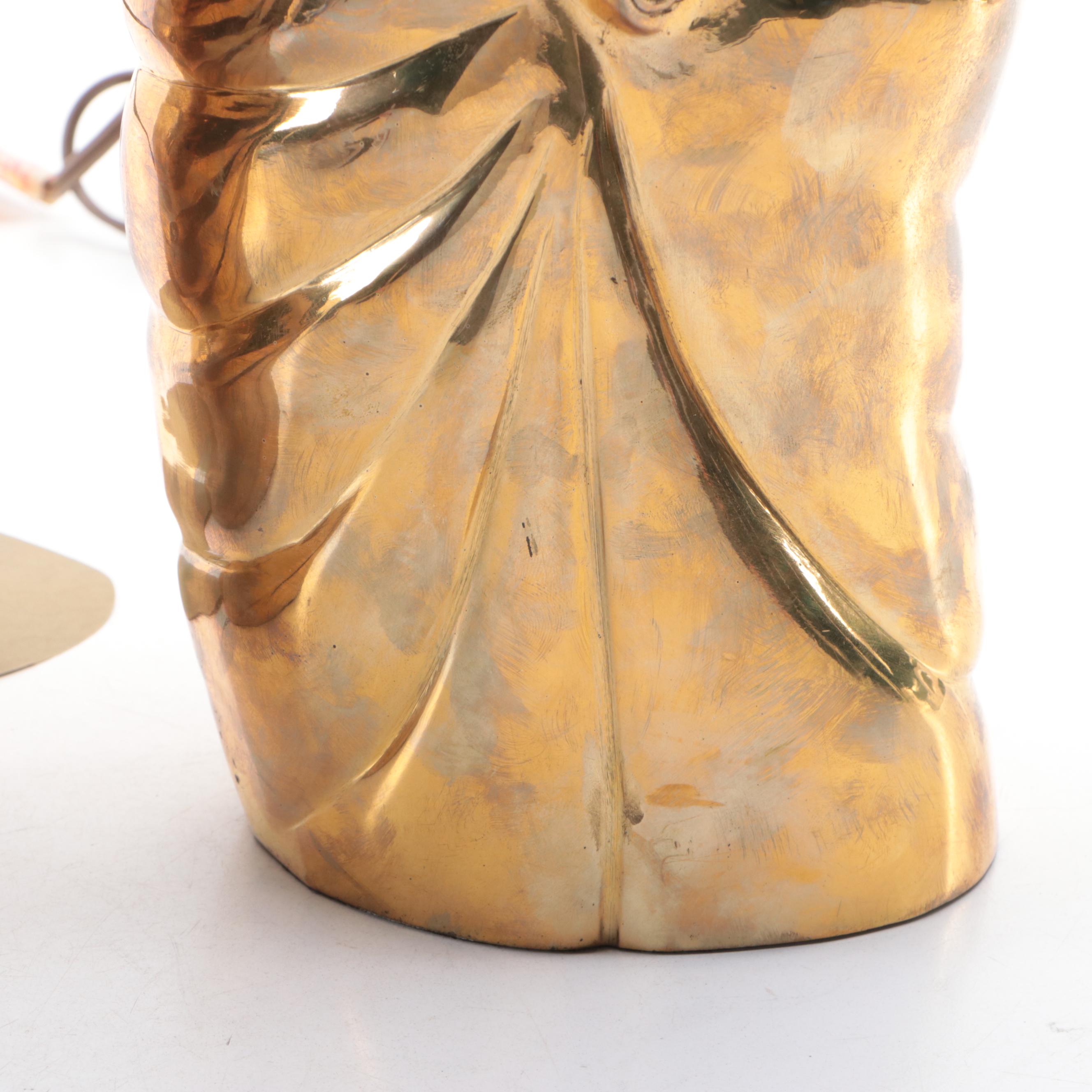 Chapman Brass Seashell Table Lamps, Late 20th Century