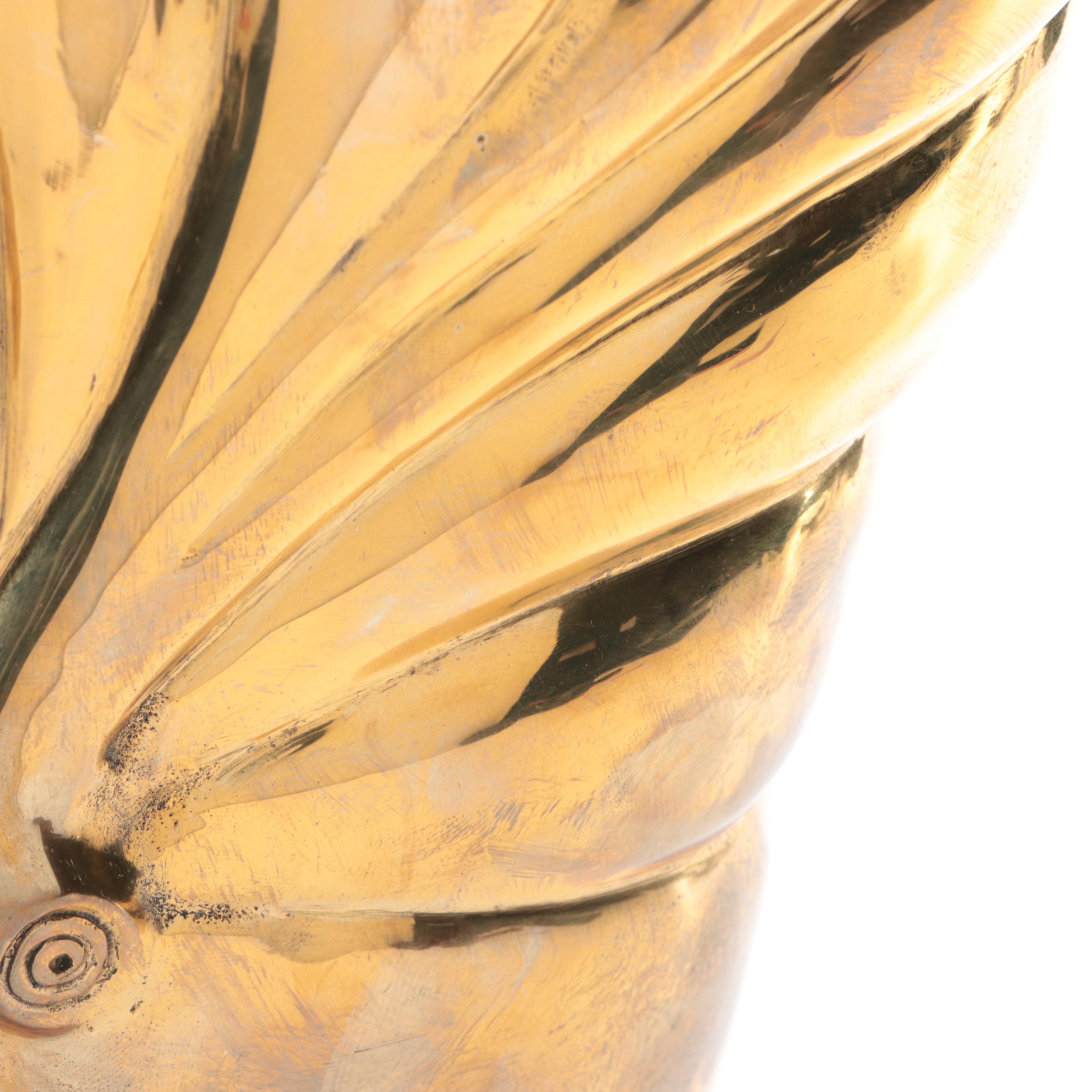 Chapman Brass Seashell Table Lamps, Late 20th Century