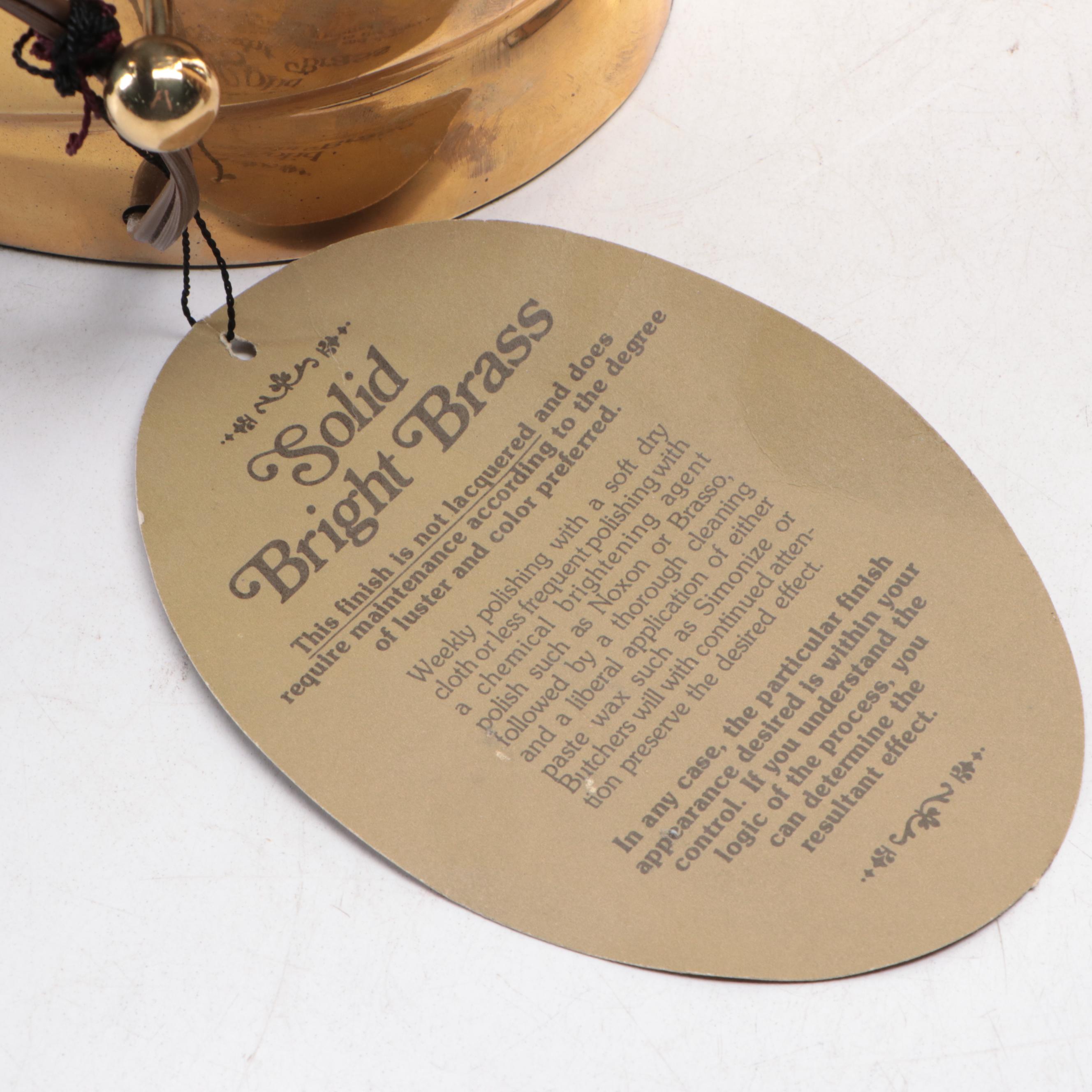 Chapman Brass Seashell Table Lamps, Late 20th Century