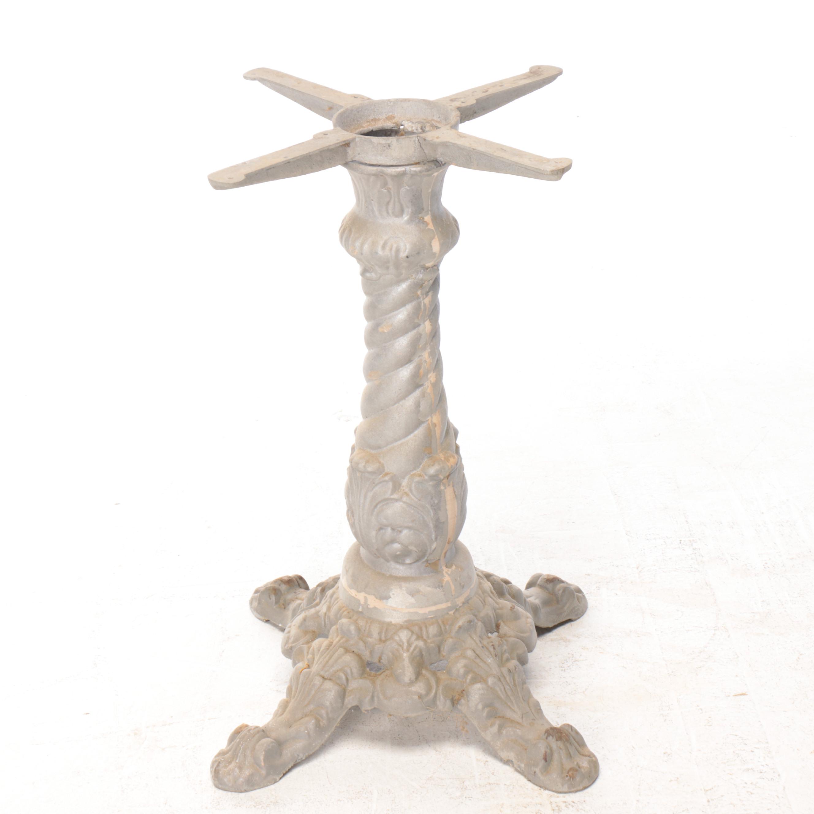 Rococo Style Cast Metal Pedestal Table Base