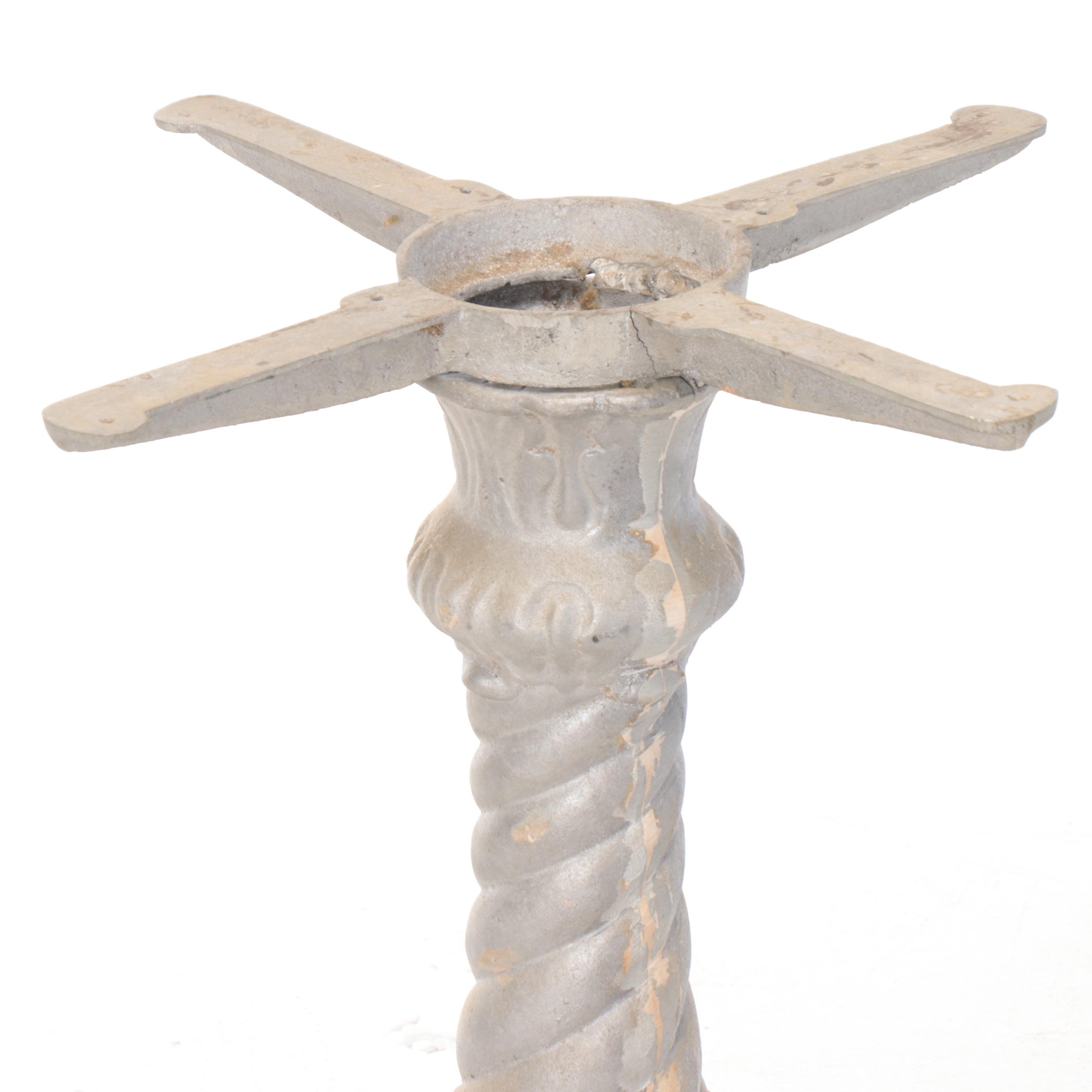 Rococo Style Cast Metal Pedestal Table Base