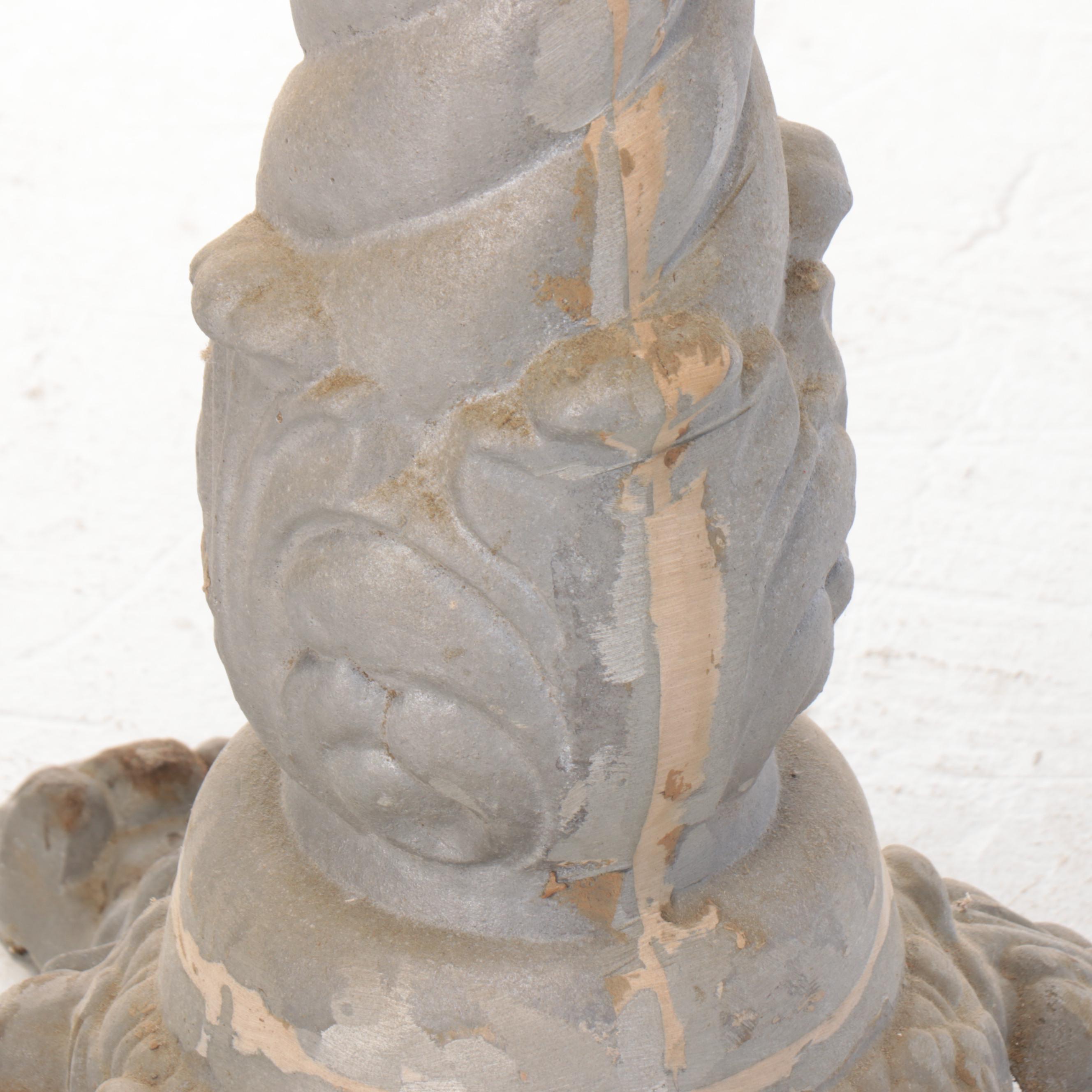 Rococo Style Cast Metal Pedestal Table Base