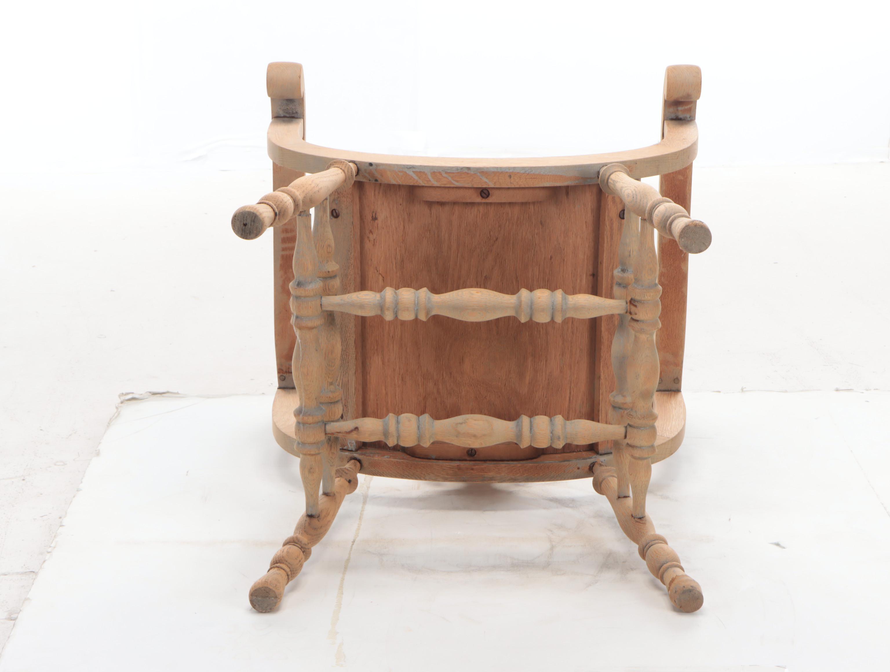 Renaissance Revival Style Carved Oak Northwind Face Savonarola Chair