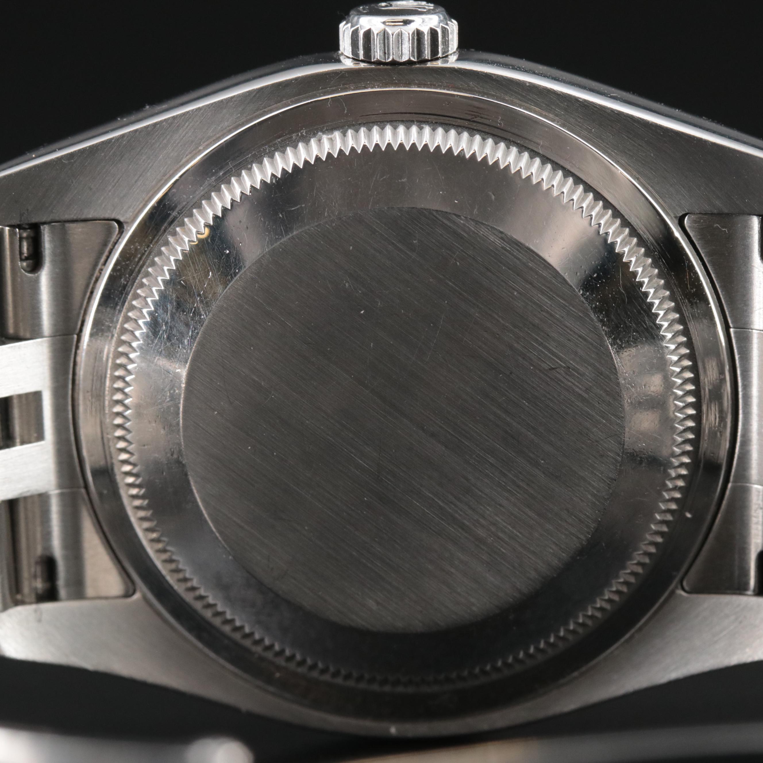 Rolex Datejust Blue Index Dial 18K Fluted Bezel Watch