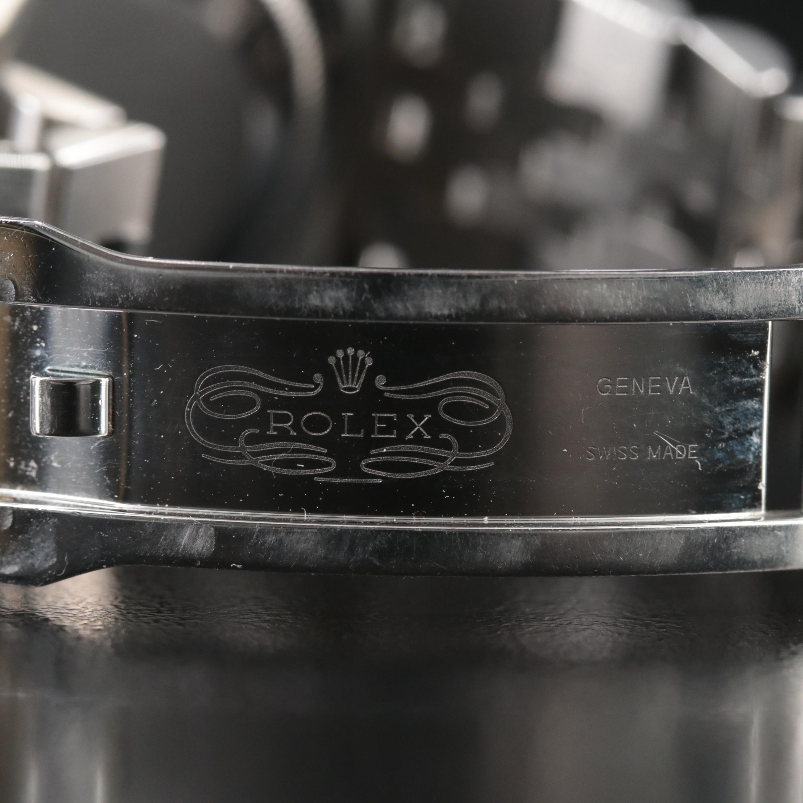 Rolex Datejust Blue Index Dial 18K Fluted Bezel Watch