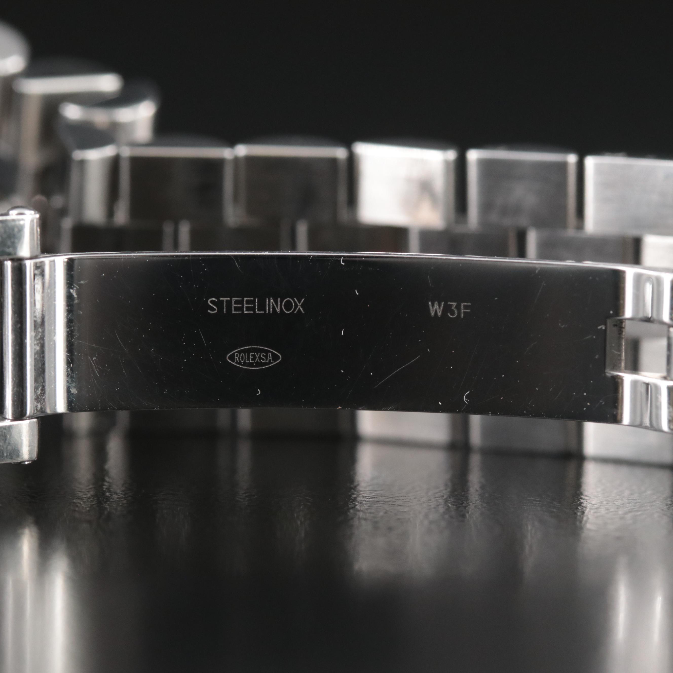 Rolex Datejust Blue Index Dial 18K Fluted Bezel Watch