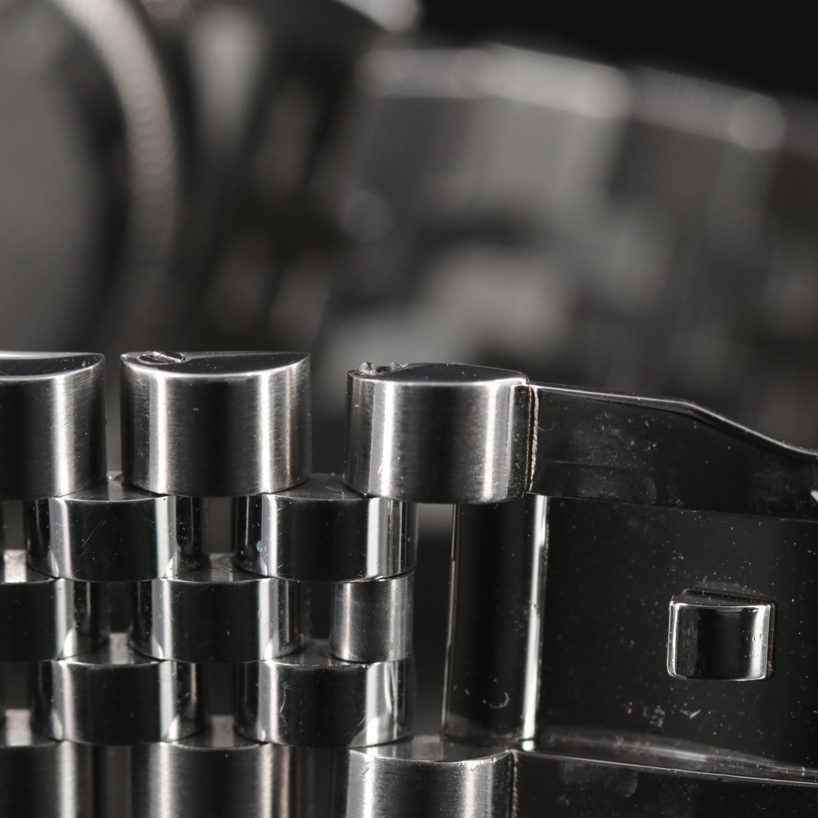 Rolex Datejust Blue Index Dial 18K Fluted Bezel Watch