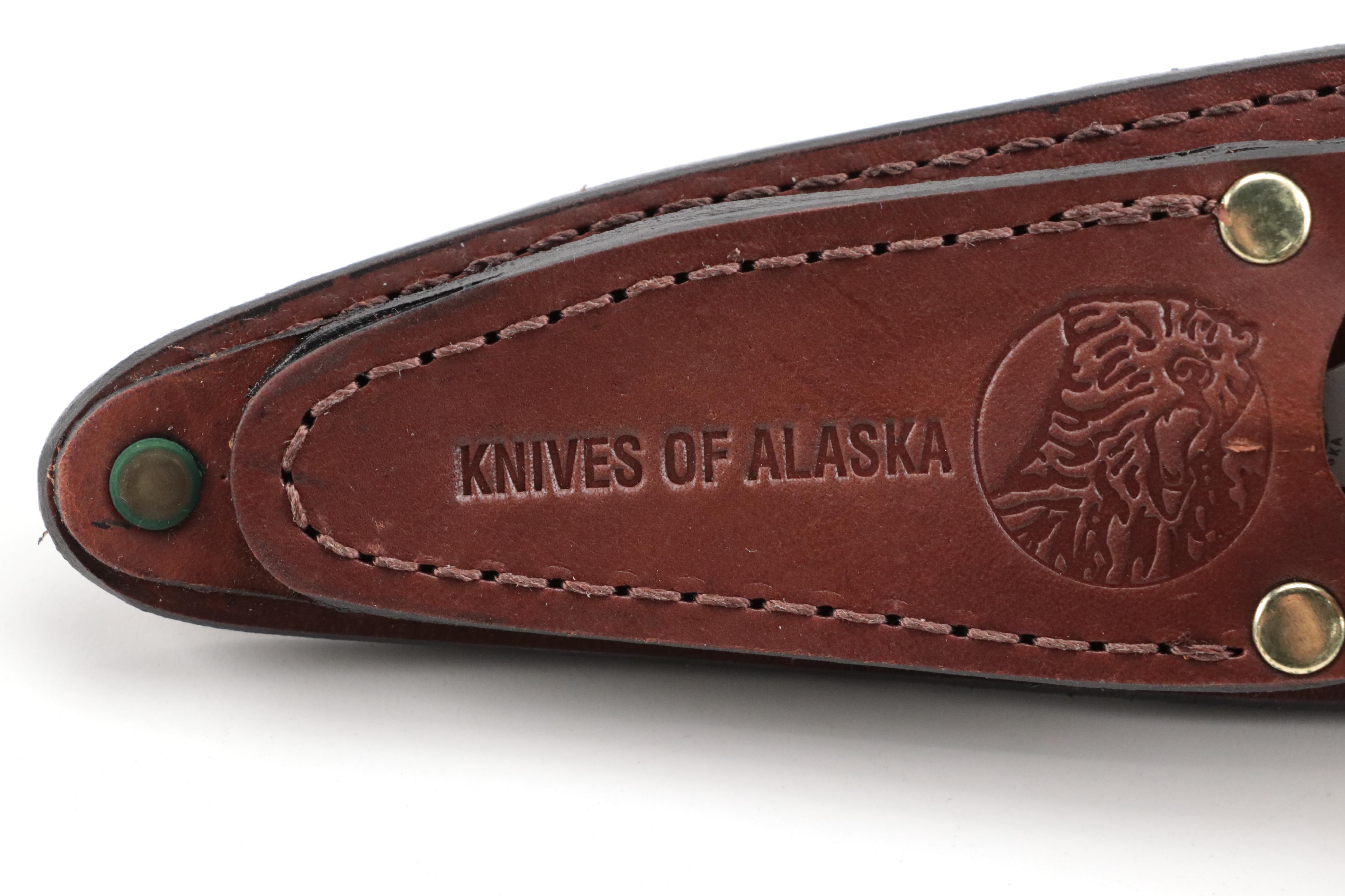 Knives of Alaska "Cub Bear" and "Jaeger Boning Knife" Bone Handled Knife Set