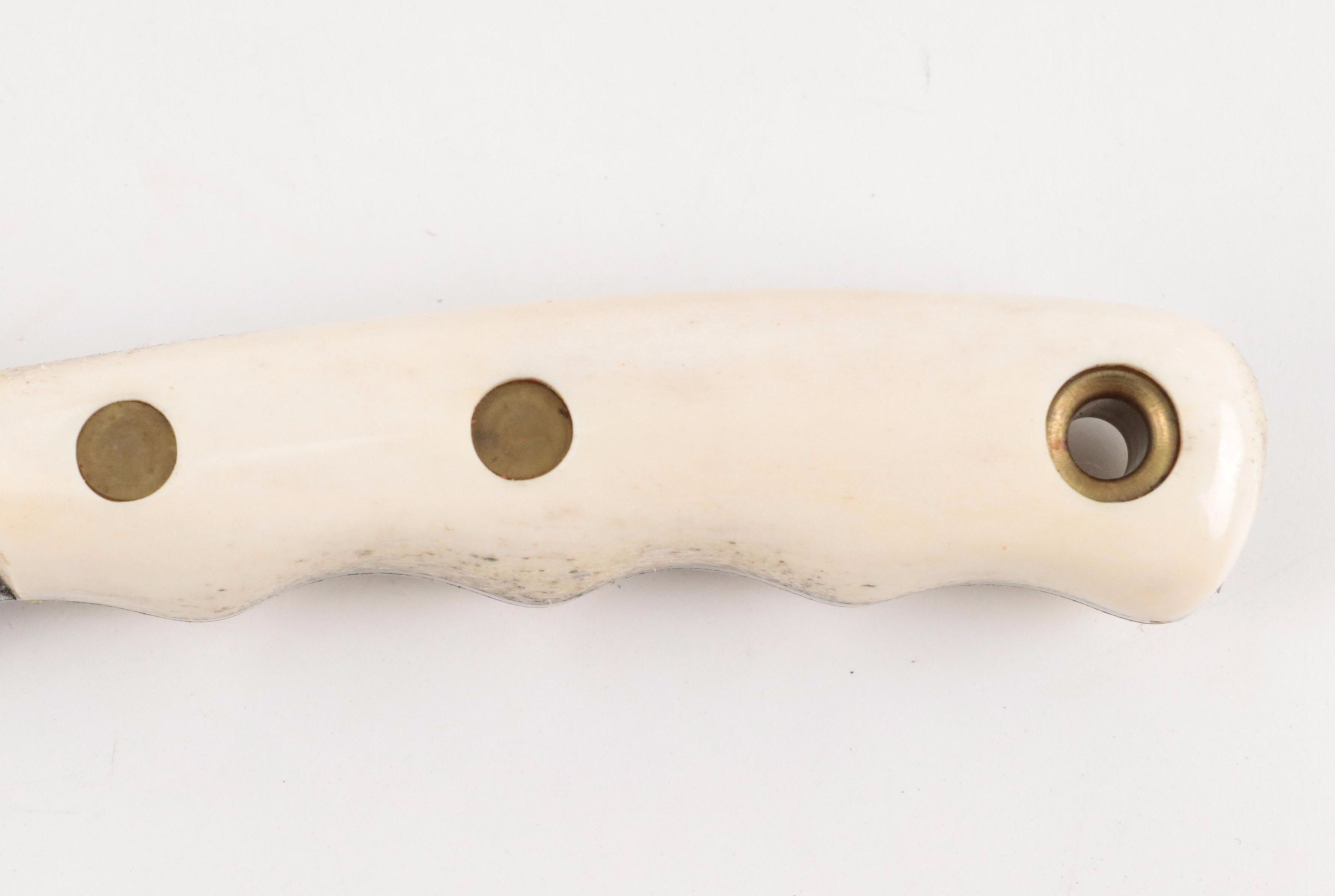 Knives of Alaska "Cub Bear" and "Jaeger Boning Knife" Bone Handled Knife Set