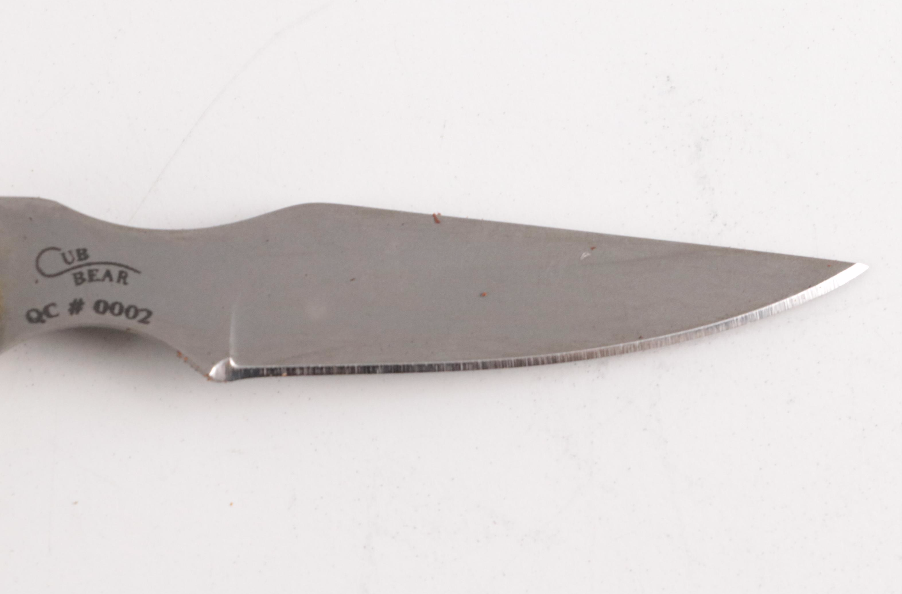 Knives of Alaska "Cub Bear" and "Jaeger Boning Knife" Bone Handled Knife Set