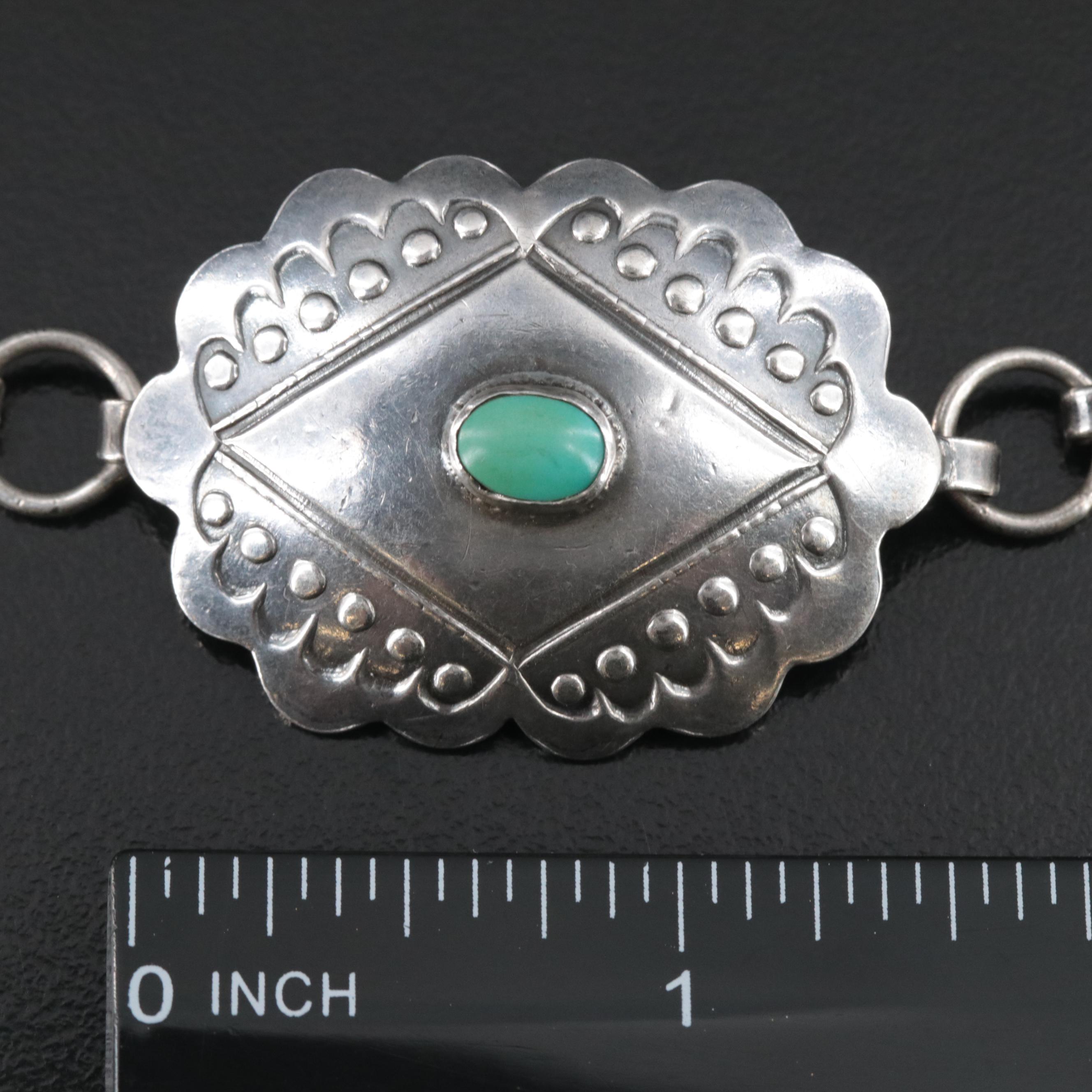Sterling Silver Turquoise Concho Belt