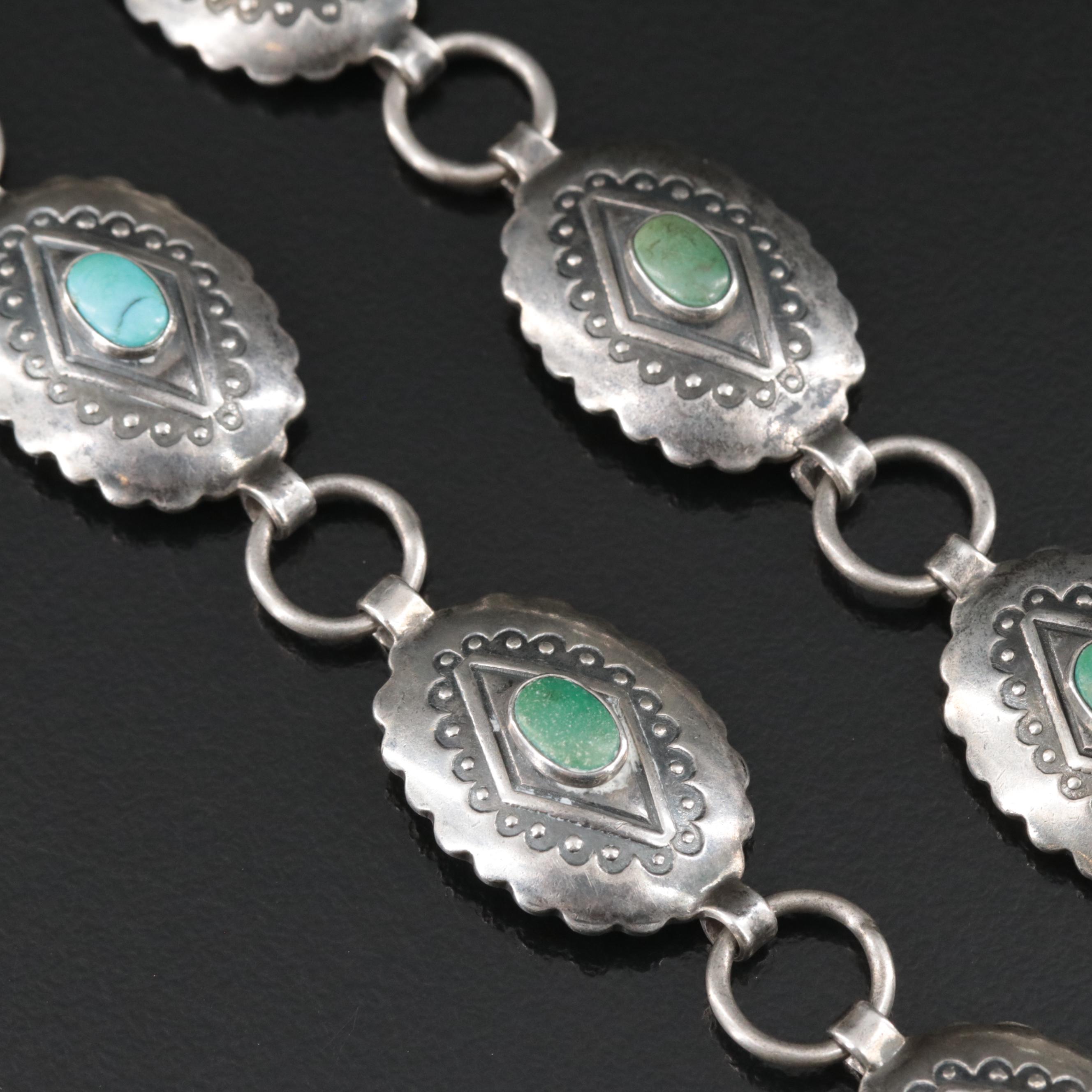 Sterling Silver Turquoise Concho Belt