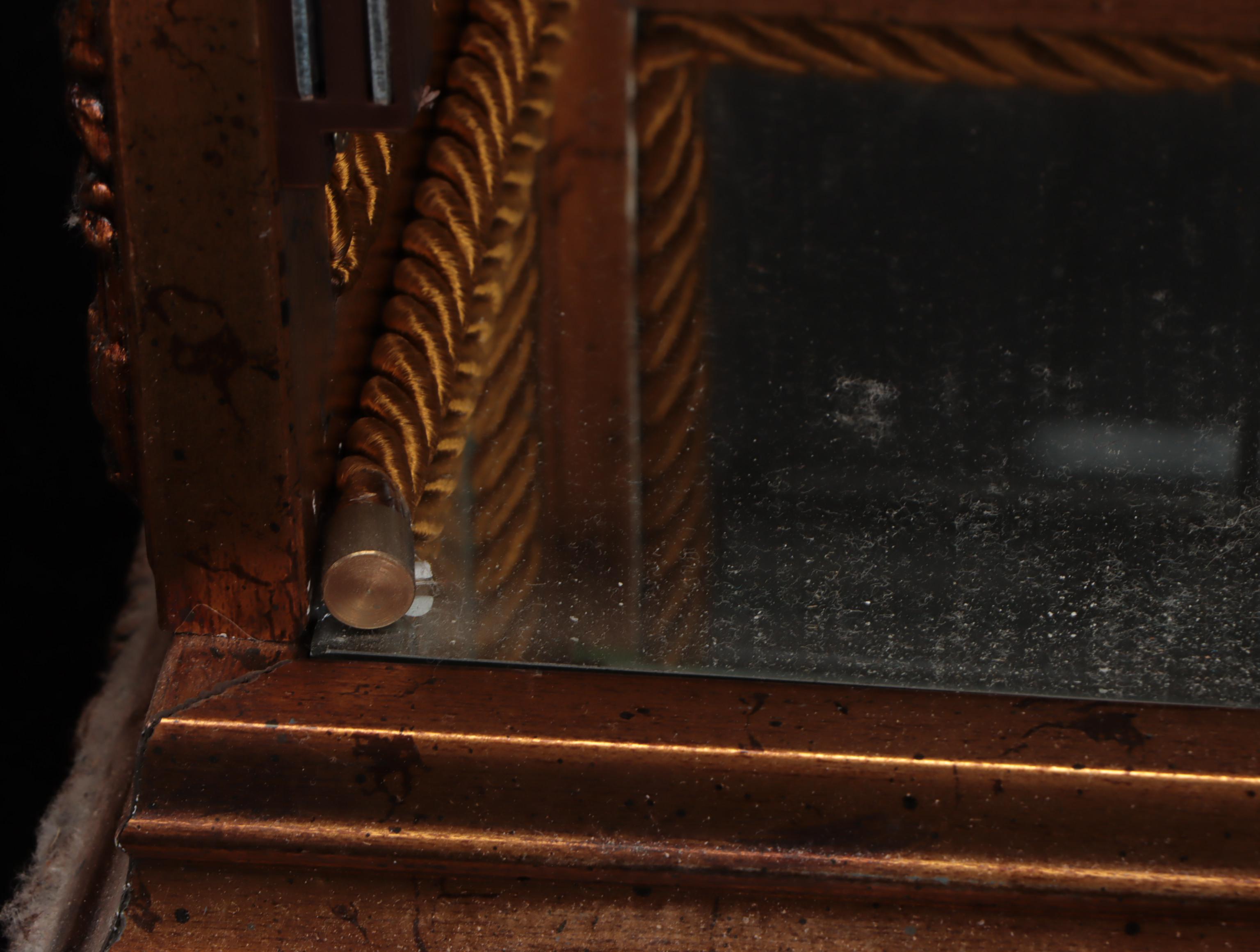 Pair of Horchow Italian Rococo Style Giltwood Marble Tabletop Vitrines