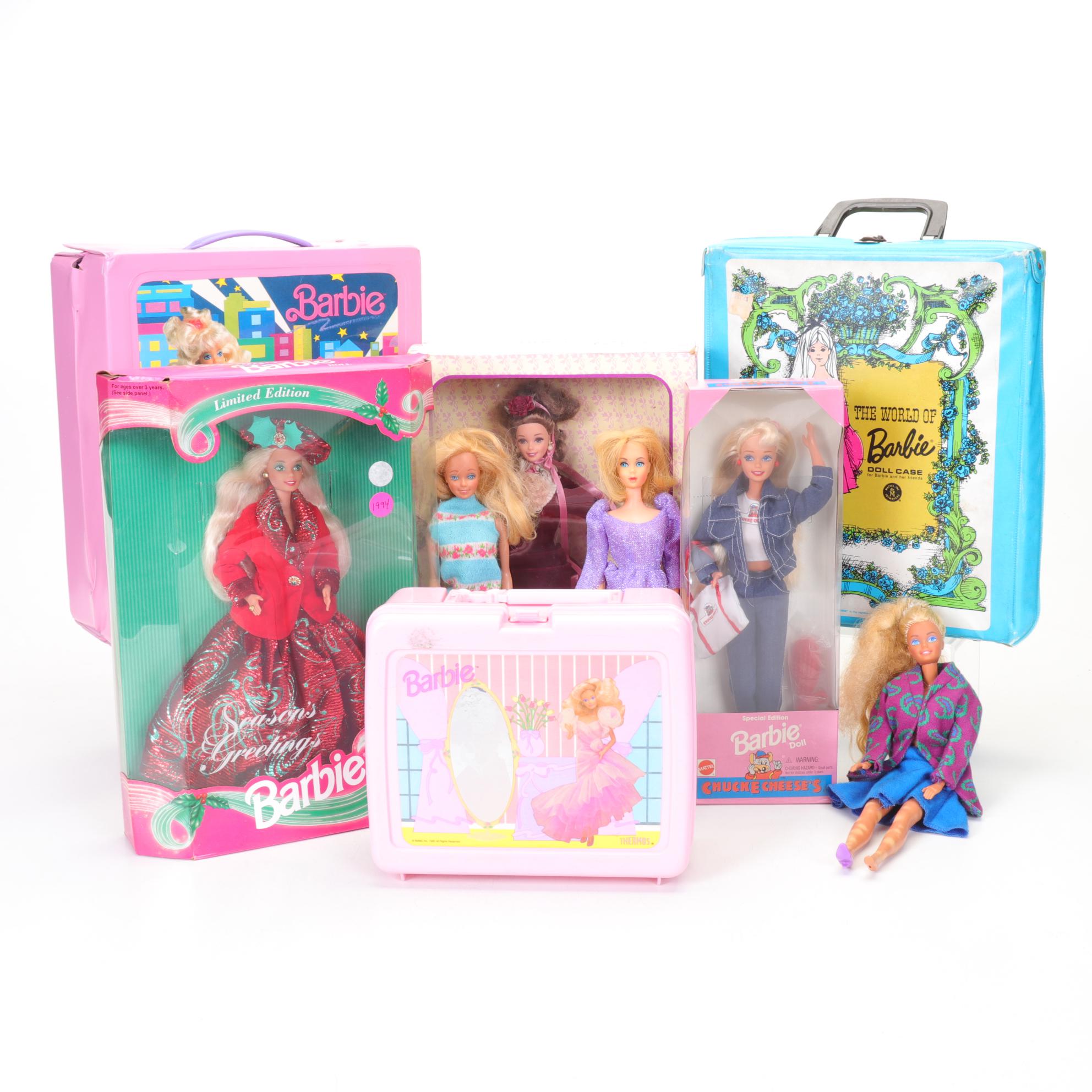 Barbie Dolls with "Victorian Lady" and "Season's Greetings", Late 20th Century