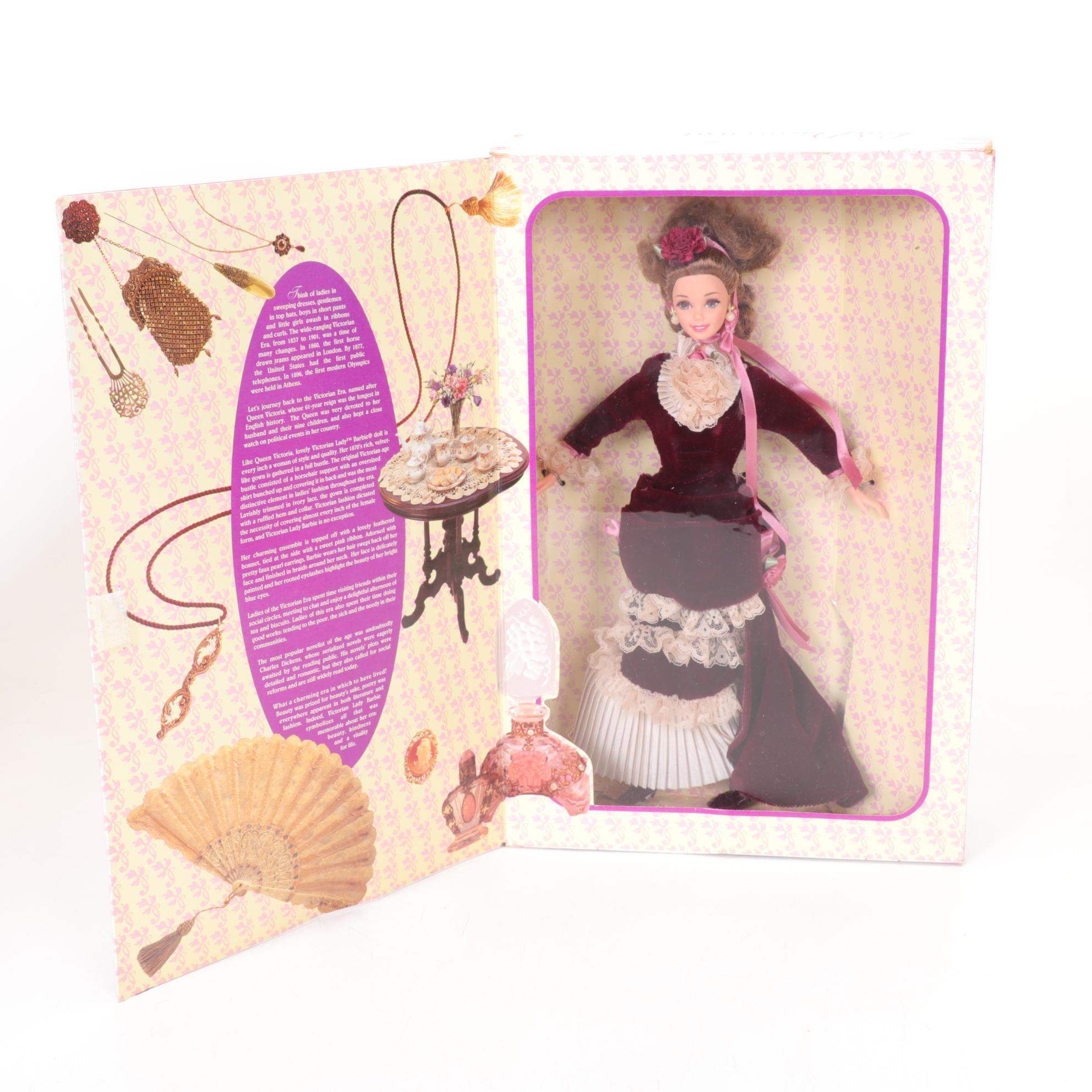 Barbie Dolls with "Victorian Lady" and "Season's Greetings", Late 20th Century