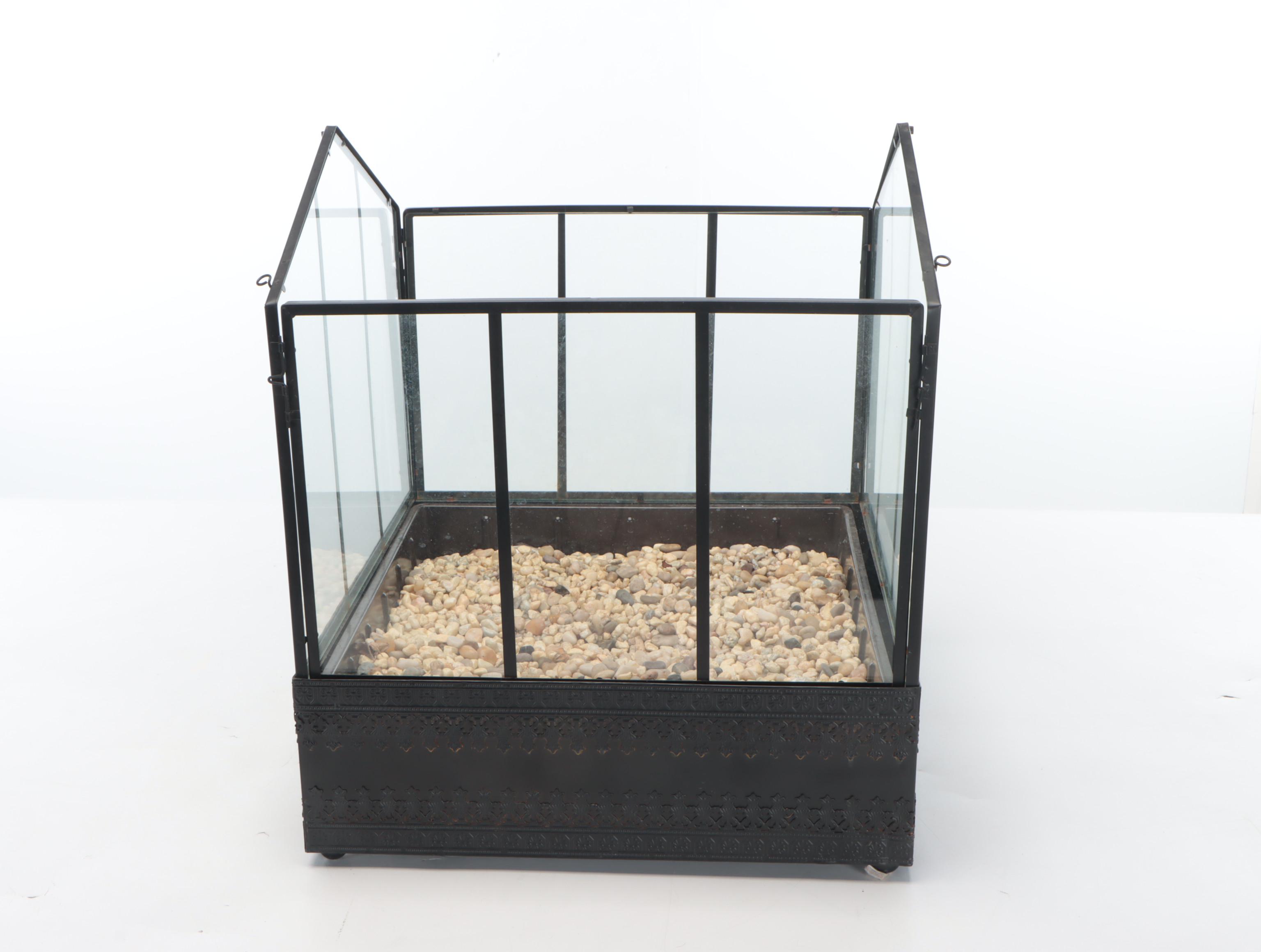 Victorian Style Metal Tabletop Terrarium