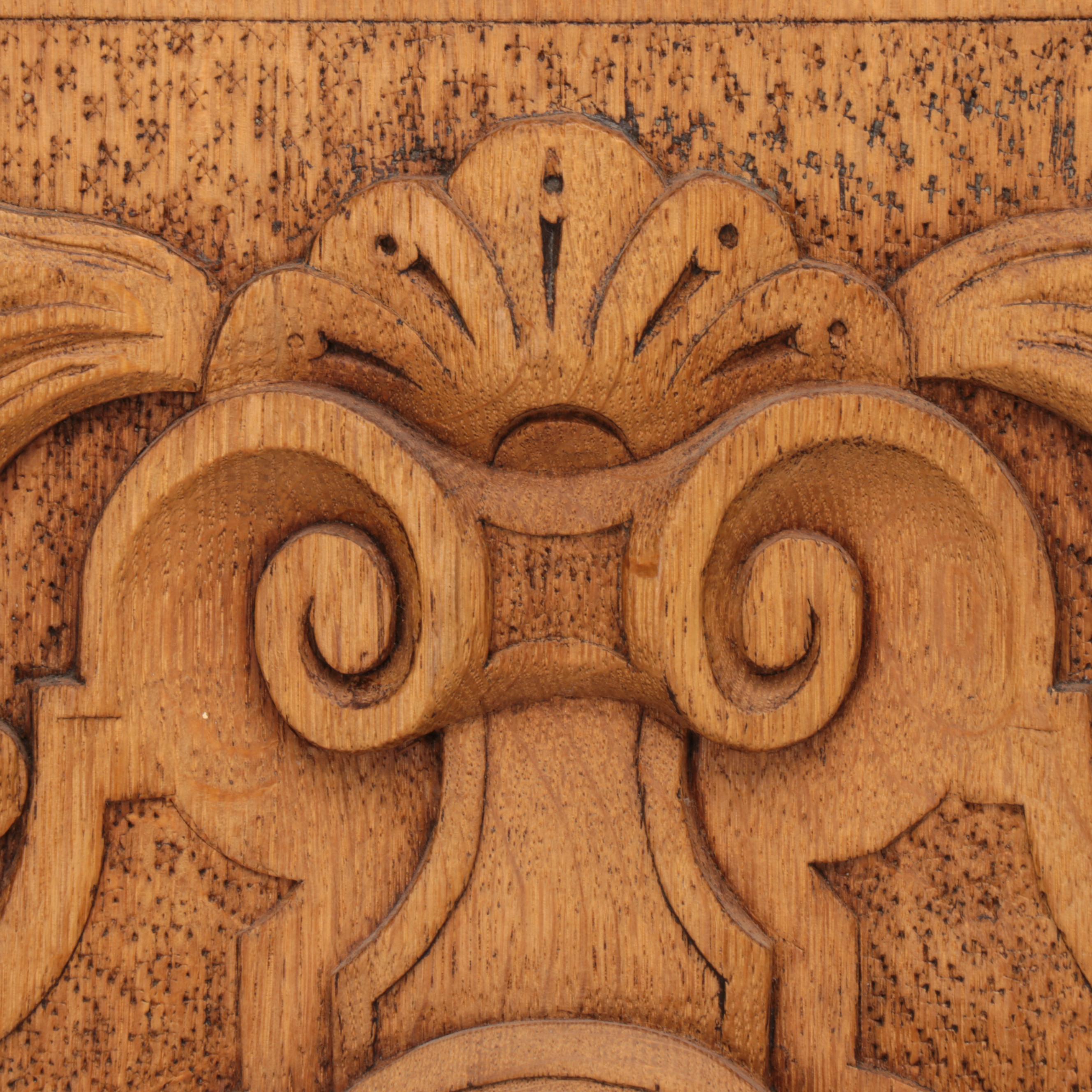 AMC Furniture French Style Walnut Wall Panel