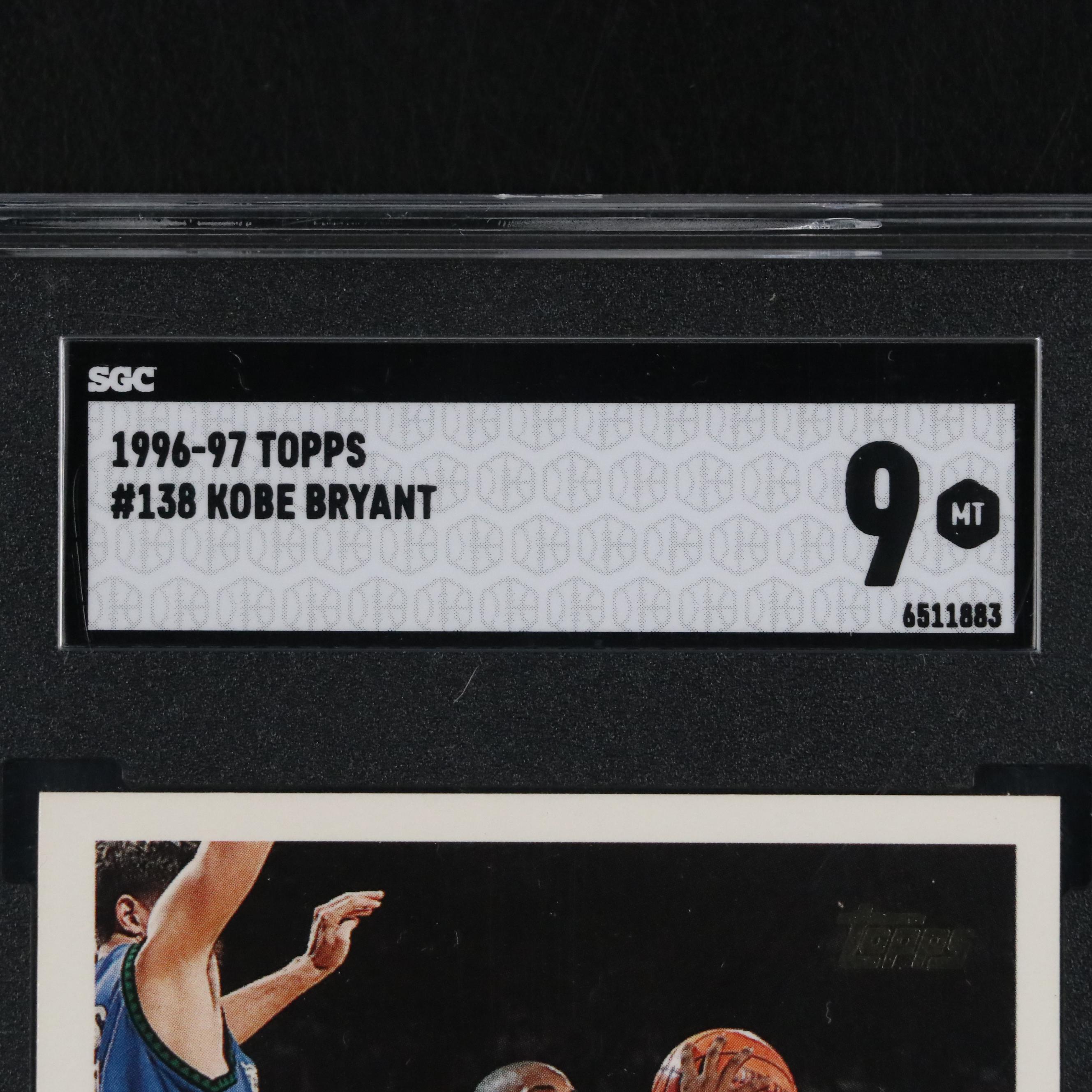 1996–97 Topps Kobe Bryant Rookie Basketball Card #138 Graded SGC 9