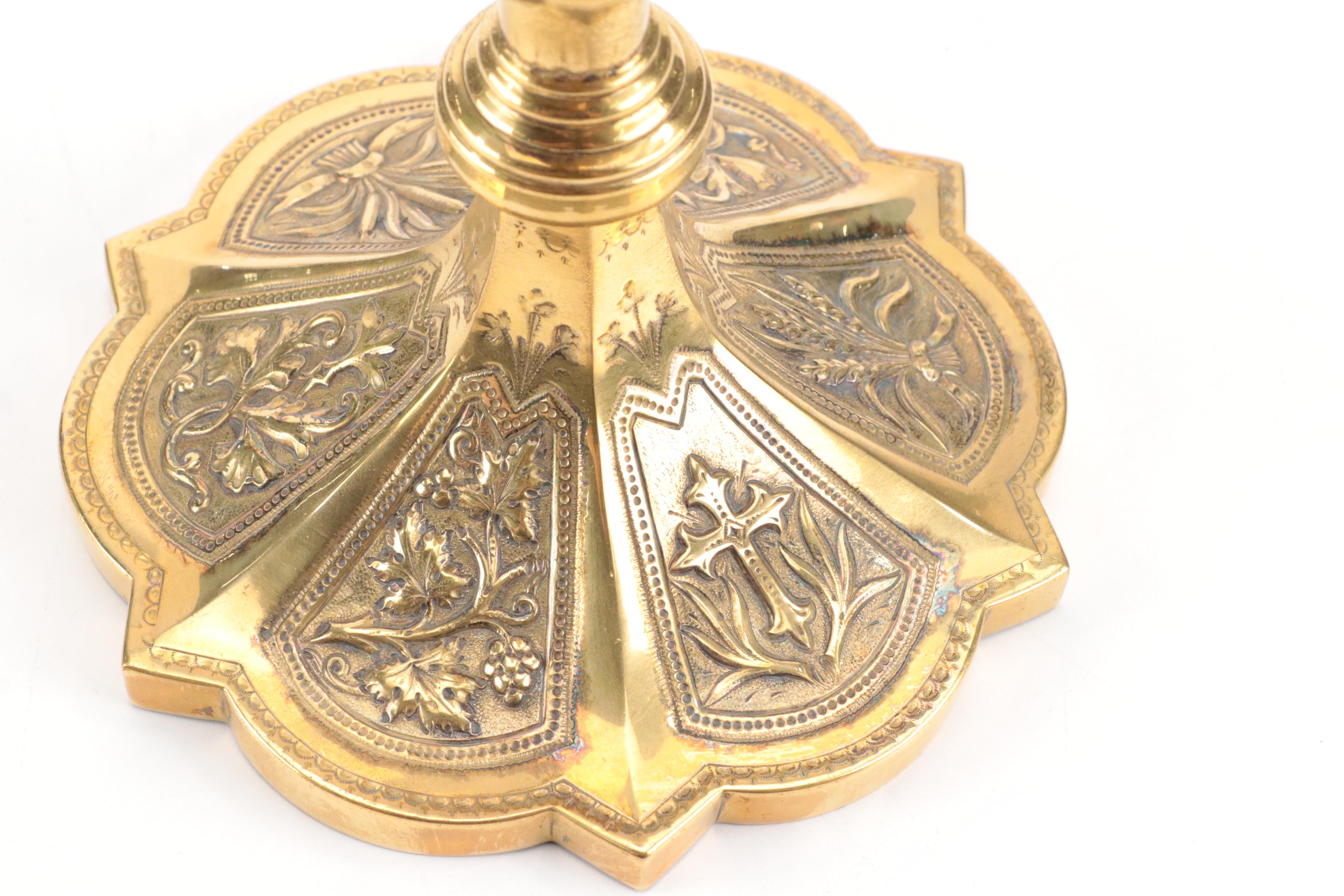 Benziger Bros. Gilt Sterling Silver Communion Chalice, Circa 1900