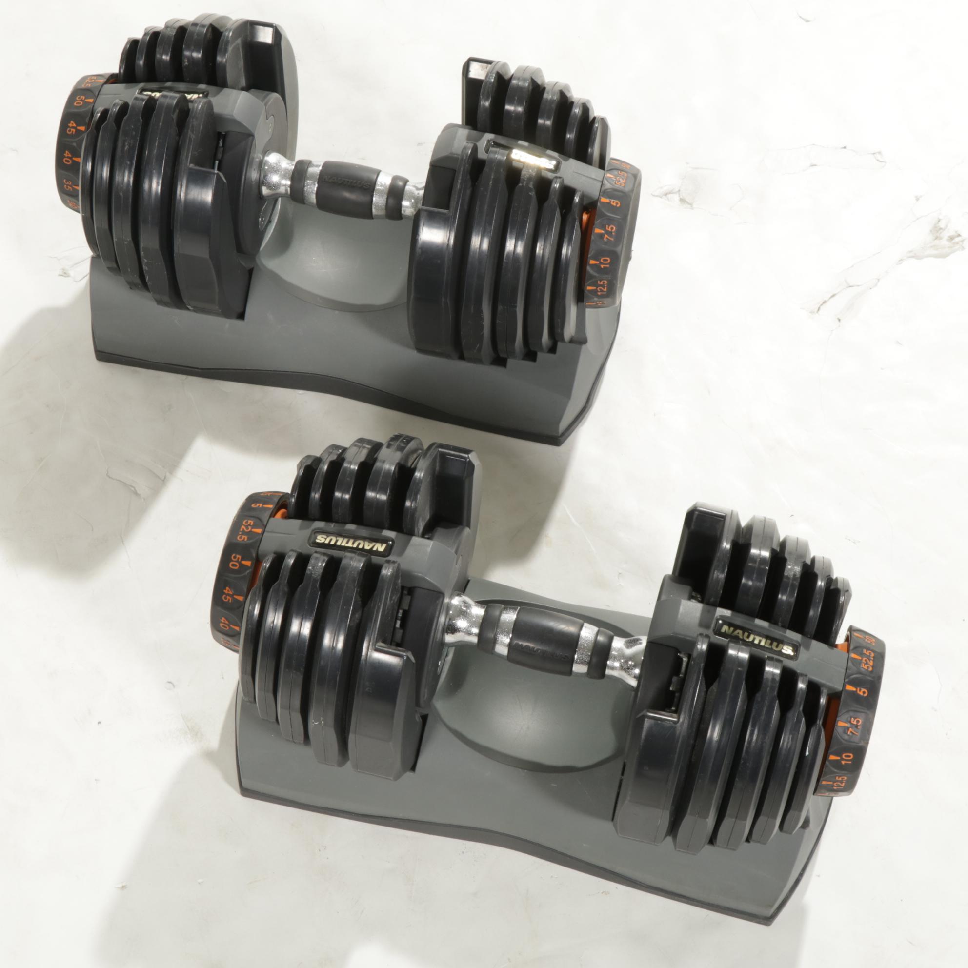 Pair of Nautilus Adjustable Dumbells