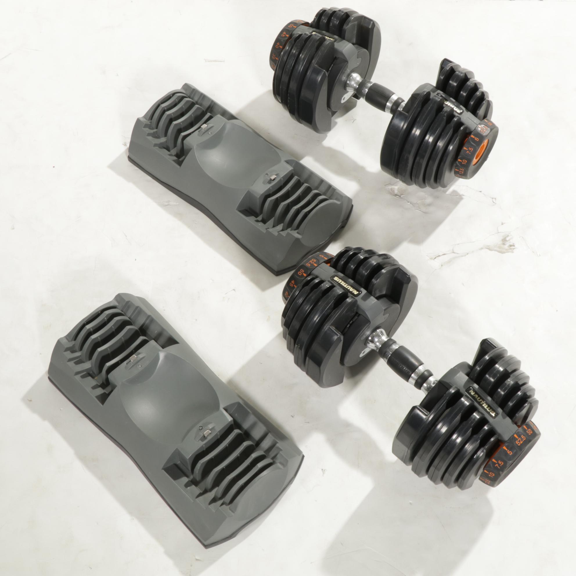 Pair of Nautilus Adjustable Dumbells