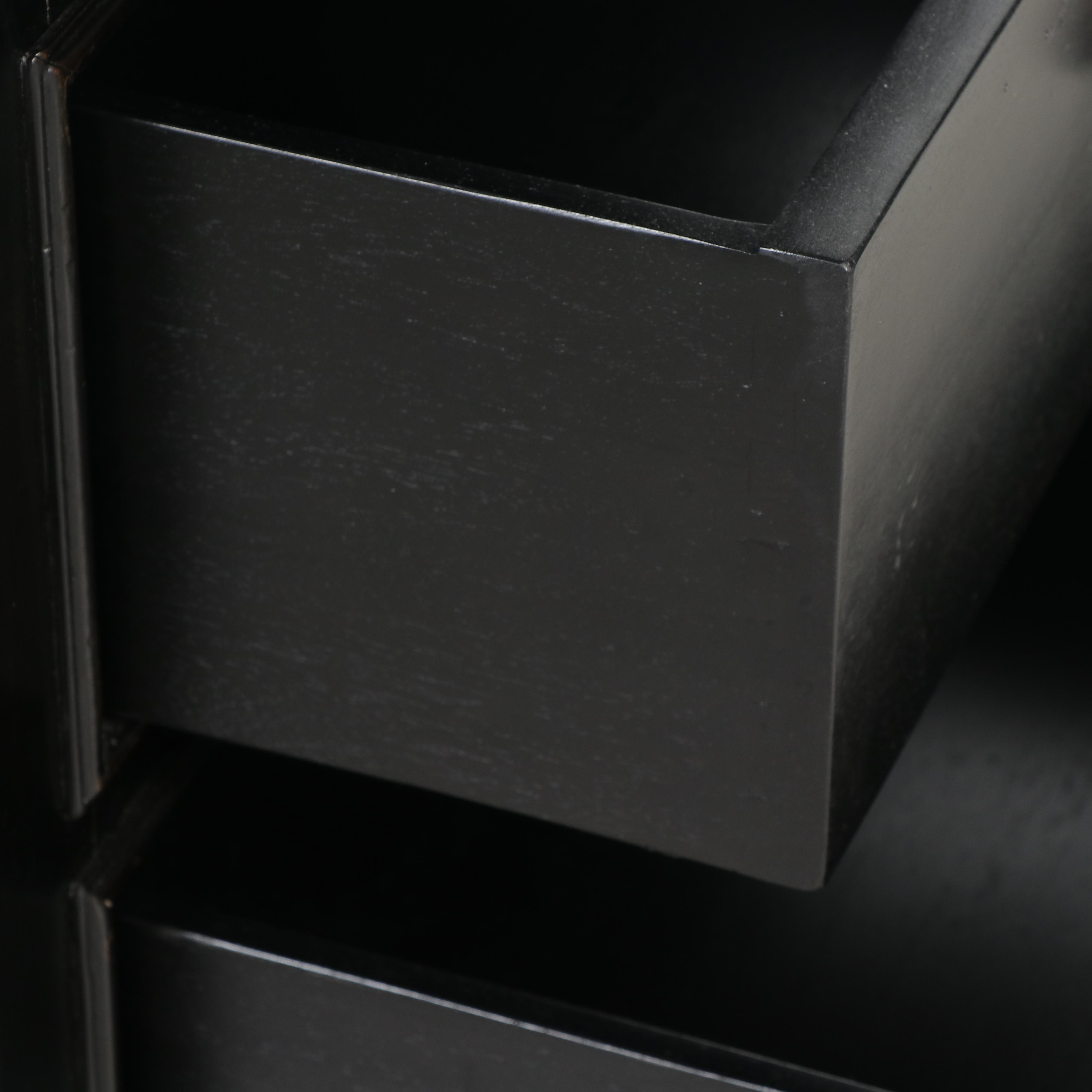 Restoration Hardware "French Empire" Three-Drawer Nightstand in Antique Black