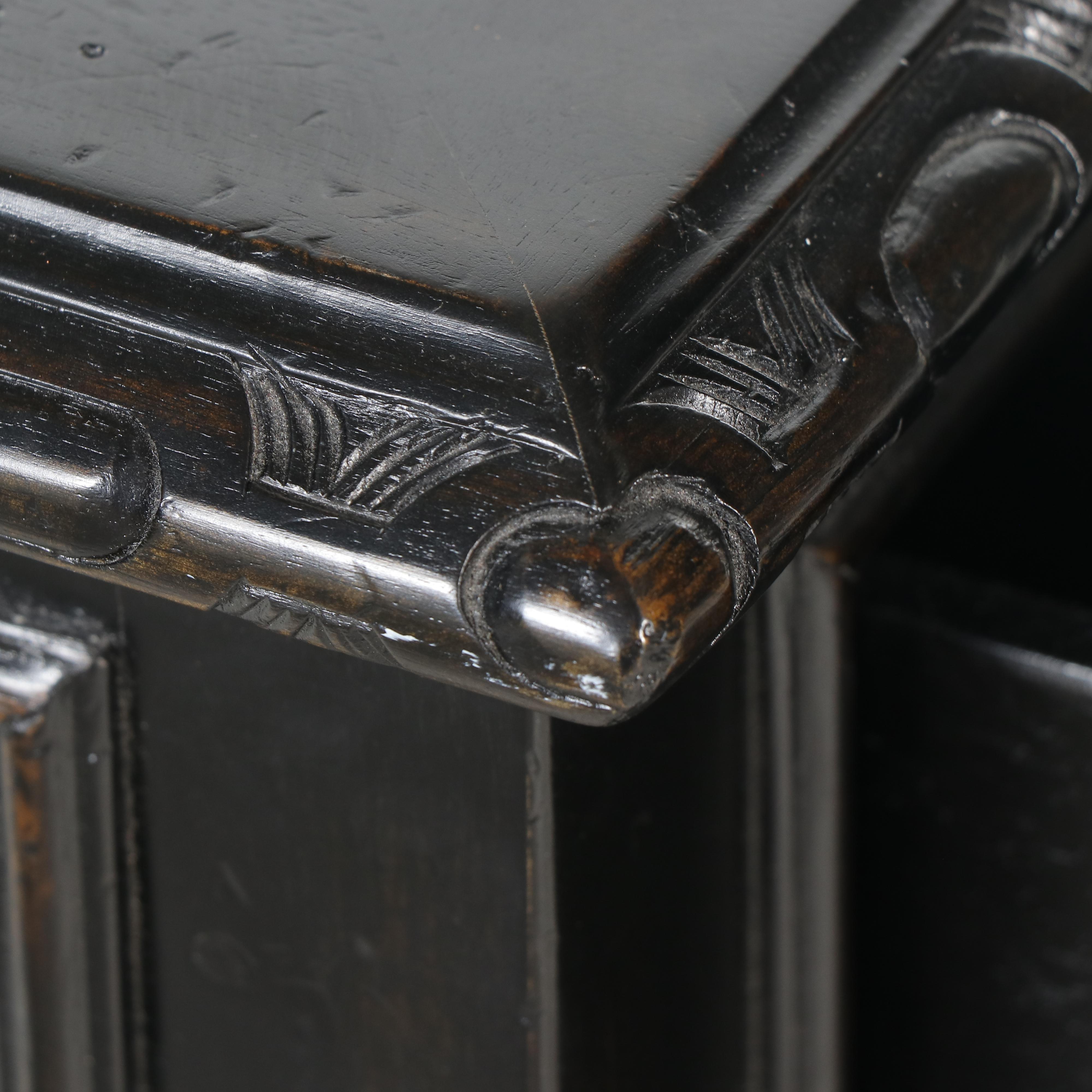 Restoration Hardware "French Empire" Three-Drawer Nightstand in Antique Black