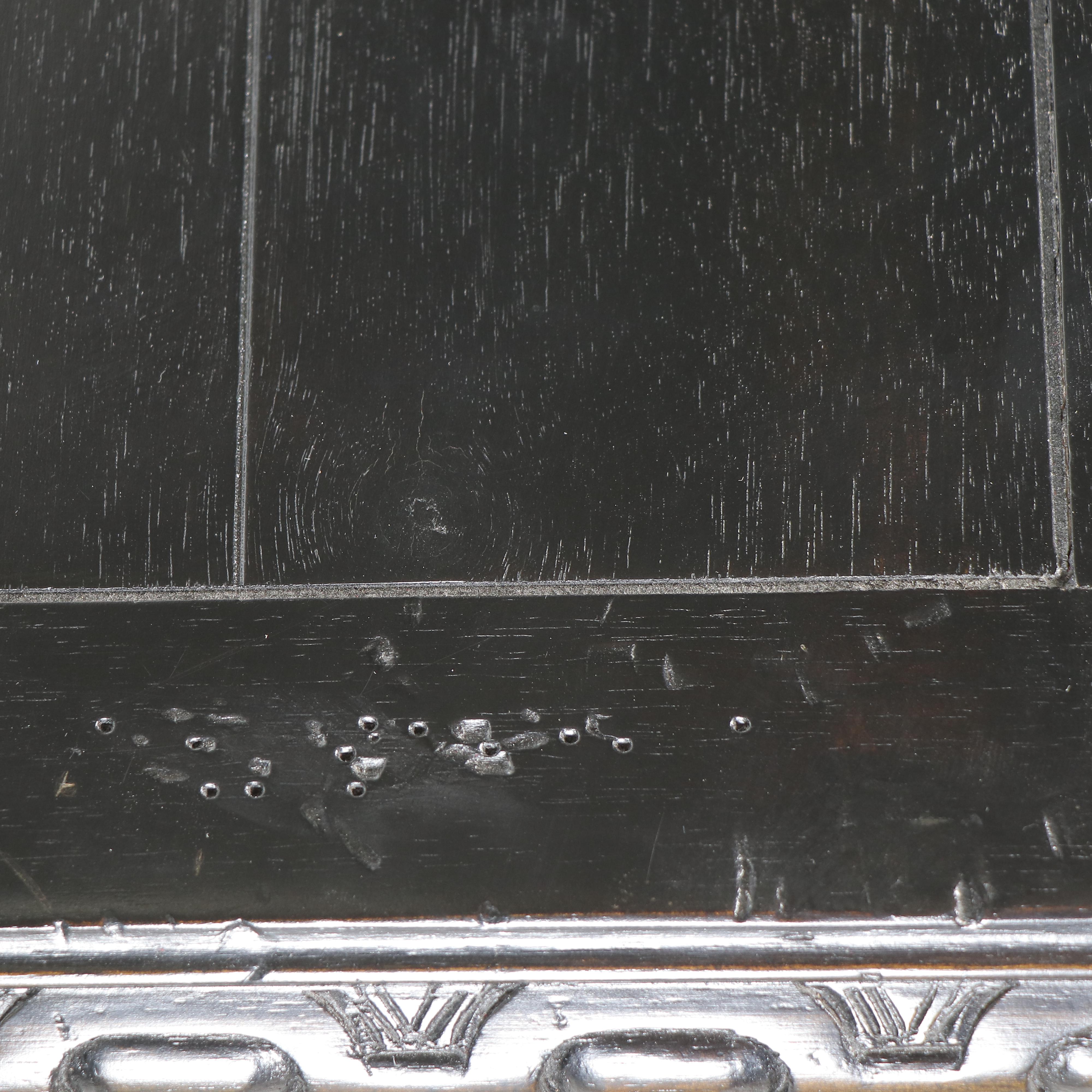 Restoration Hardware "French Empire" Three-Drawer Nightstand in Antique Black