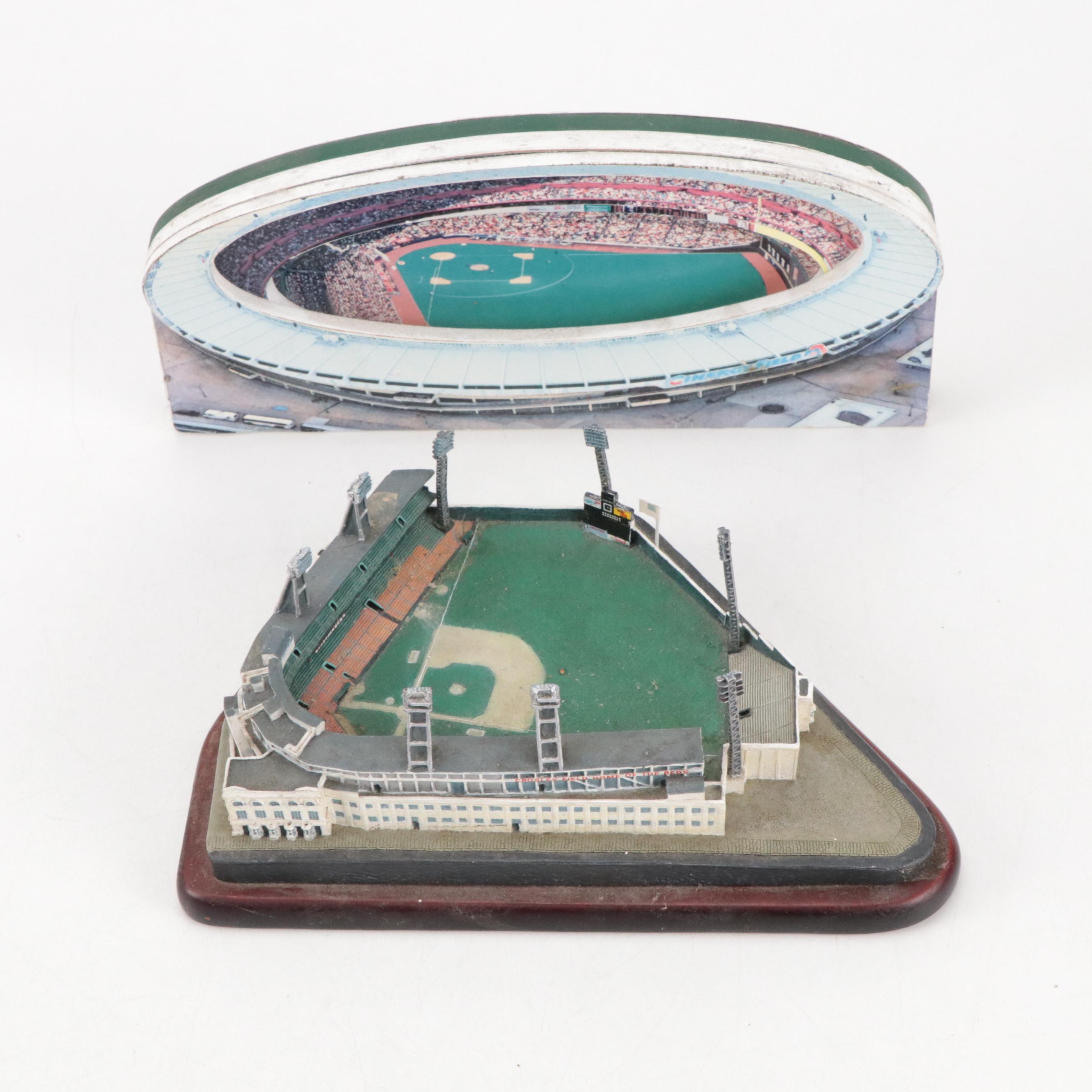 Crosley Field Replica Stadium with Cincinnati Reds Hat and More