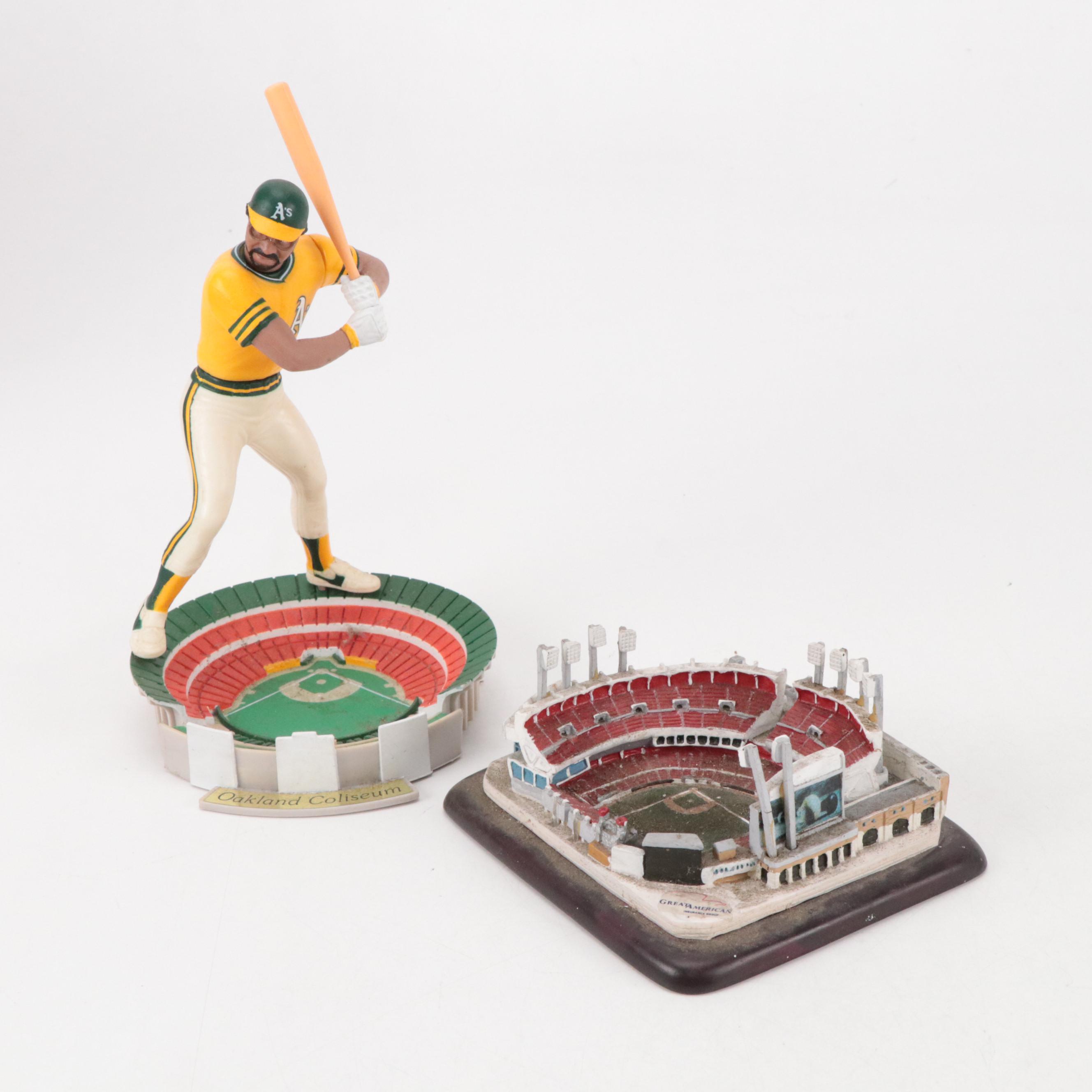 Crosley Field Replica Stadium with Cincinnati Reds Hat and More