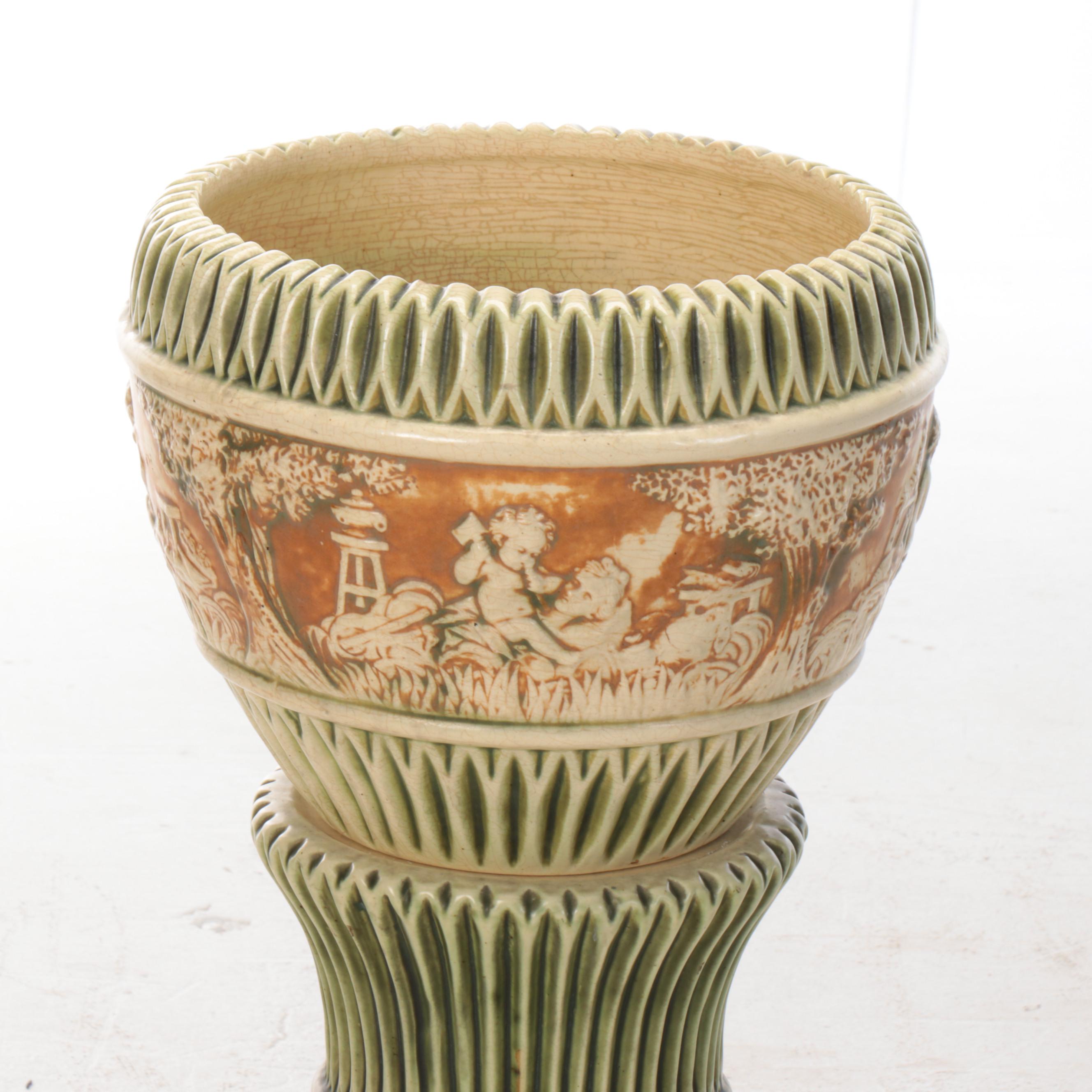 Roseville Pottery "Donatello" Ceramic Jardinière, circa 1916