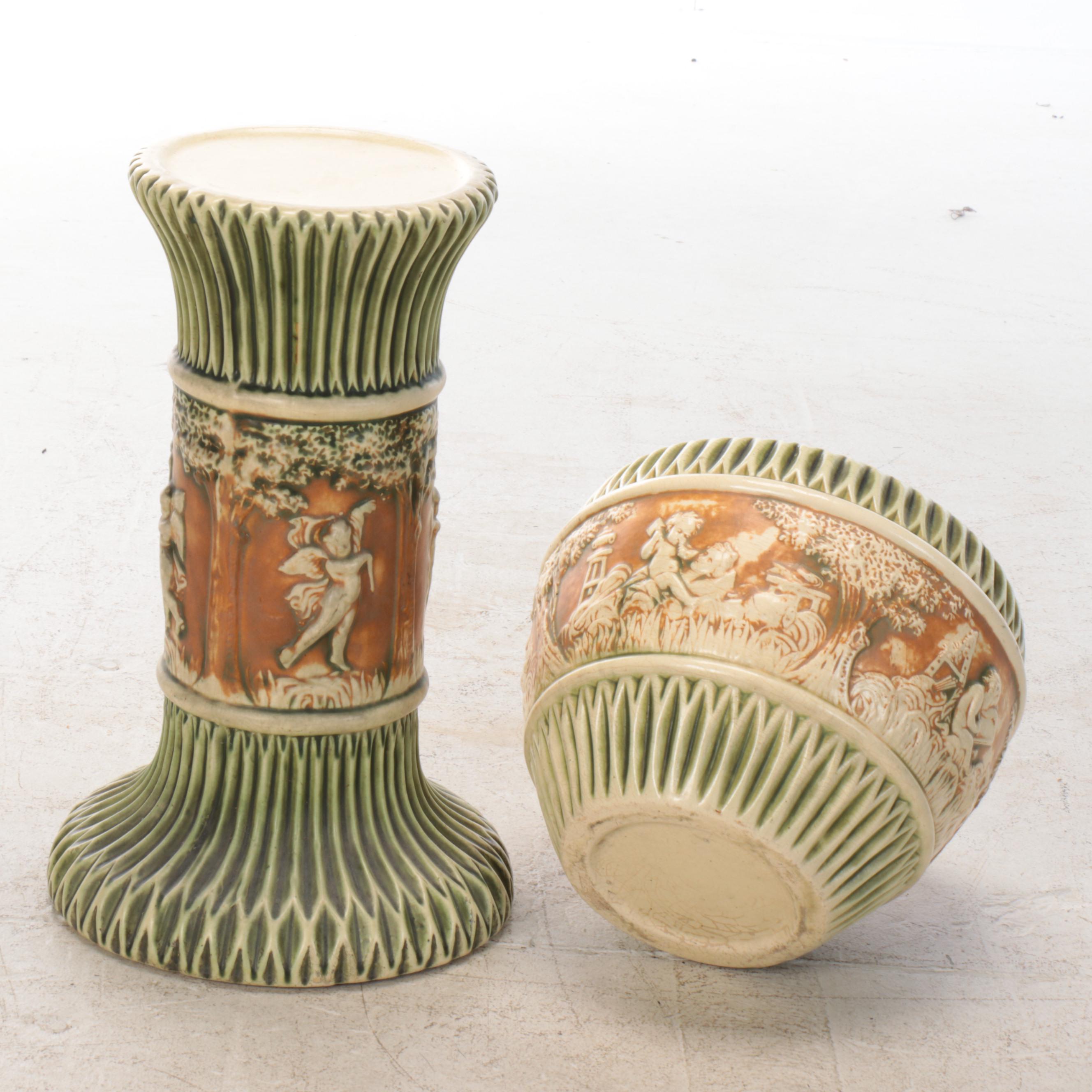 Roseville Pottery "Donatello" Ceramic Jardinière, circa 1916