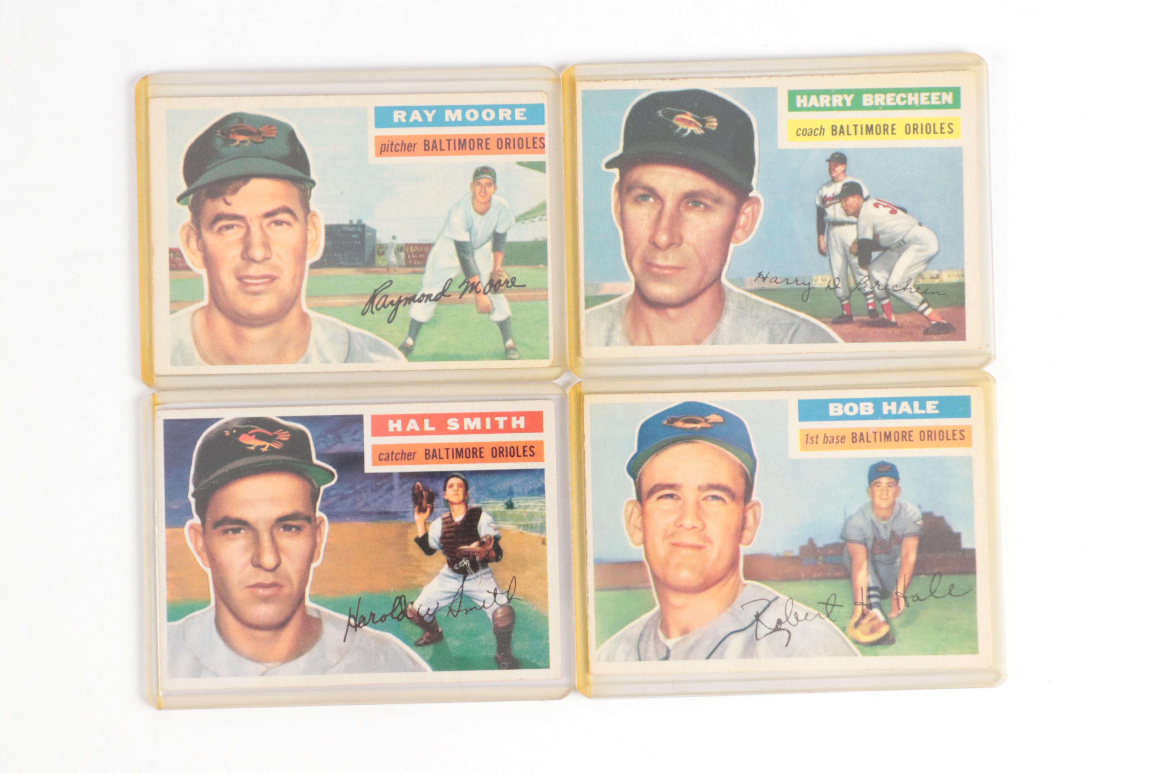 1956 Topps Baltimore Orioles Baseball Cards Featuring Jim Wilson and More