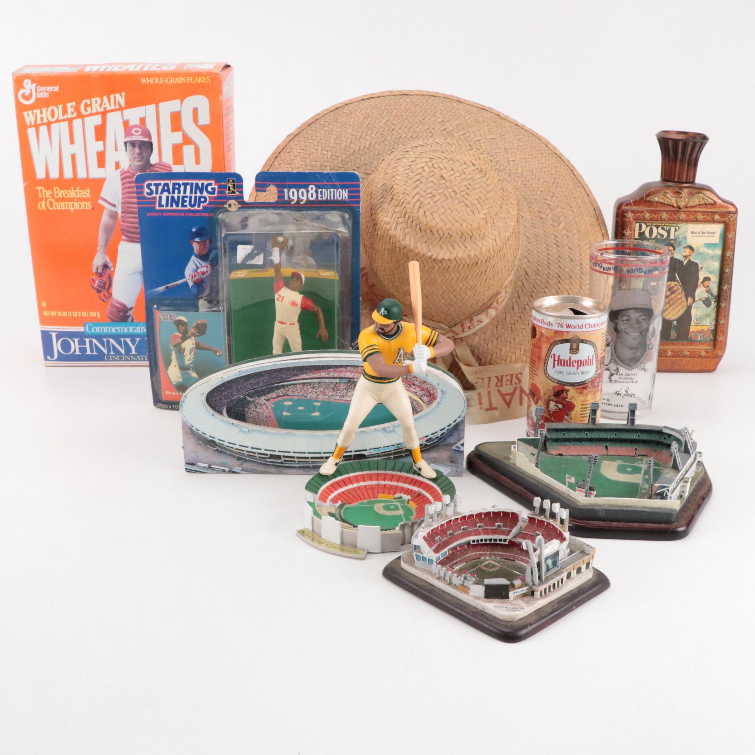 Crosley Field Replica Stadium with Cincinnati Reds Hat and More