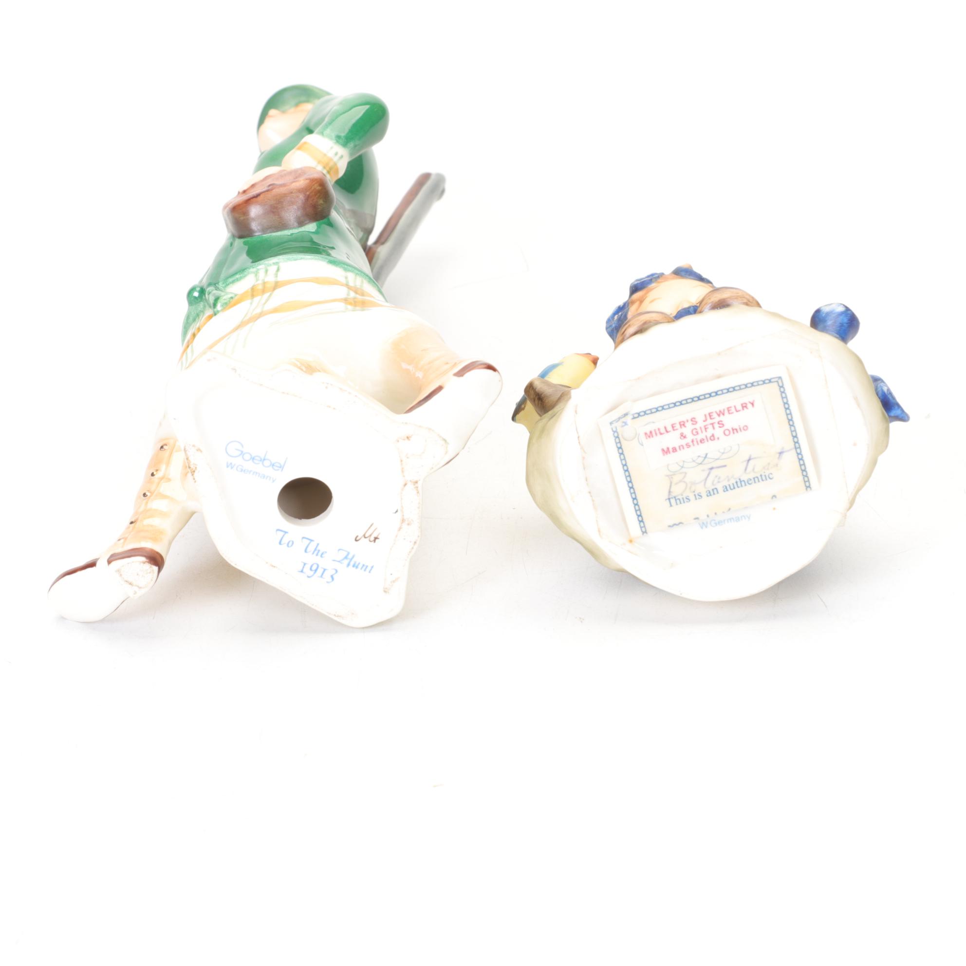 Goebel Figurine "To the Hunt, 1913" and Three More Figurines