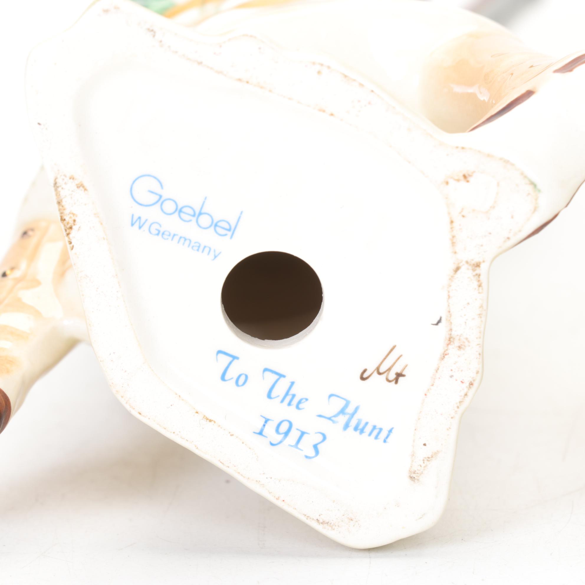 Goebel Figurine "To the Hunt, 1913" and Three More Figurines