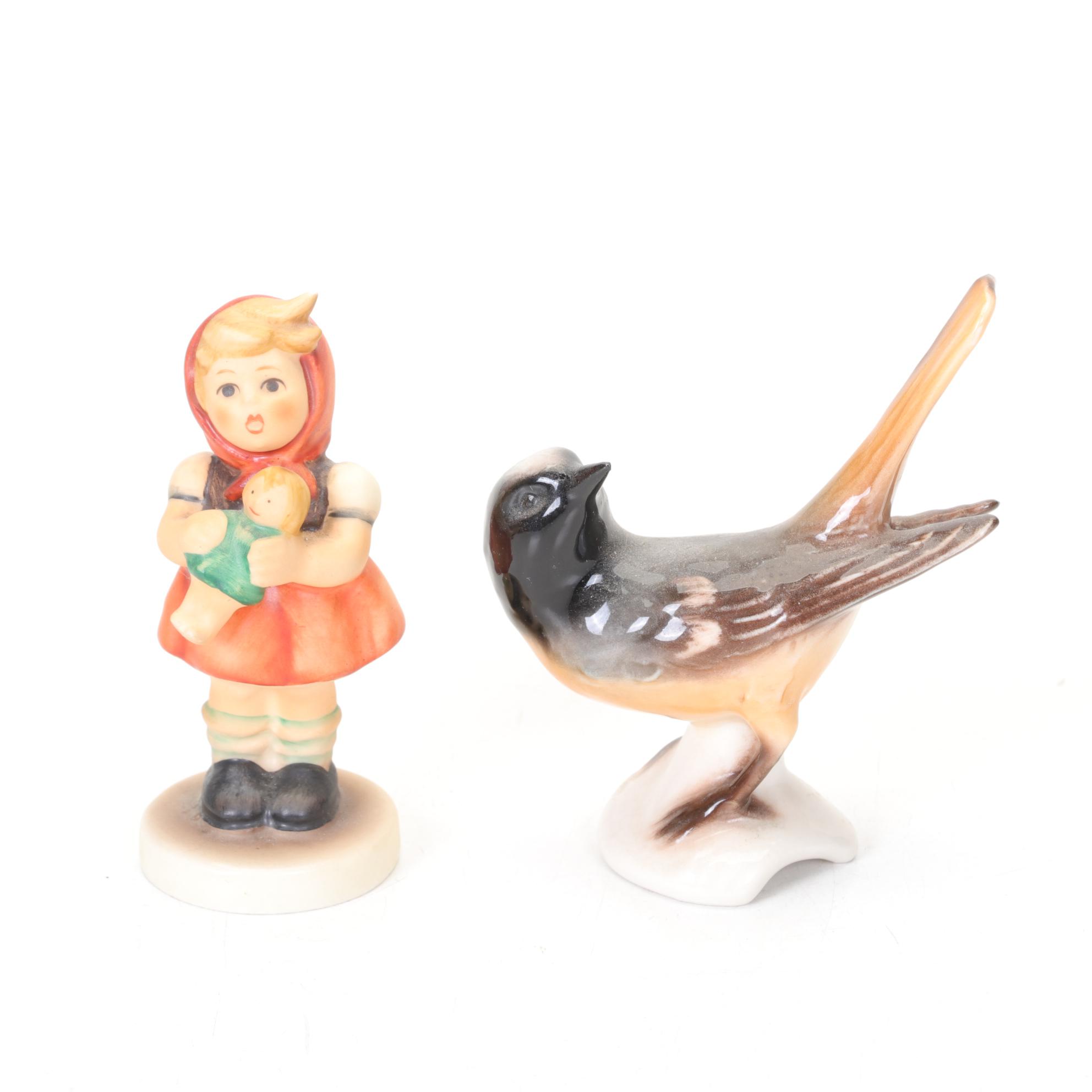 Goebel Figurine "To the Hunt, 1913" and Three More Figurines