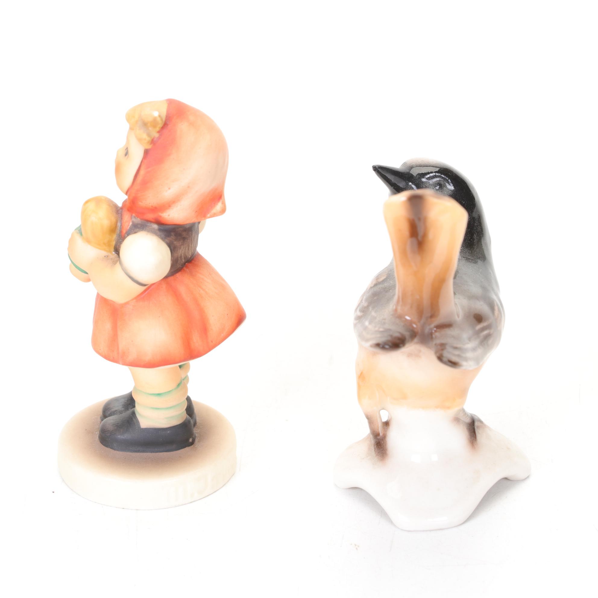 Goebel Figurine "To the Hunt, 1913" and Three More Figurines
