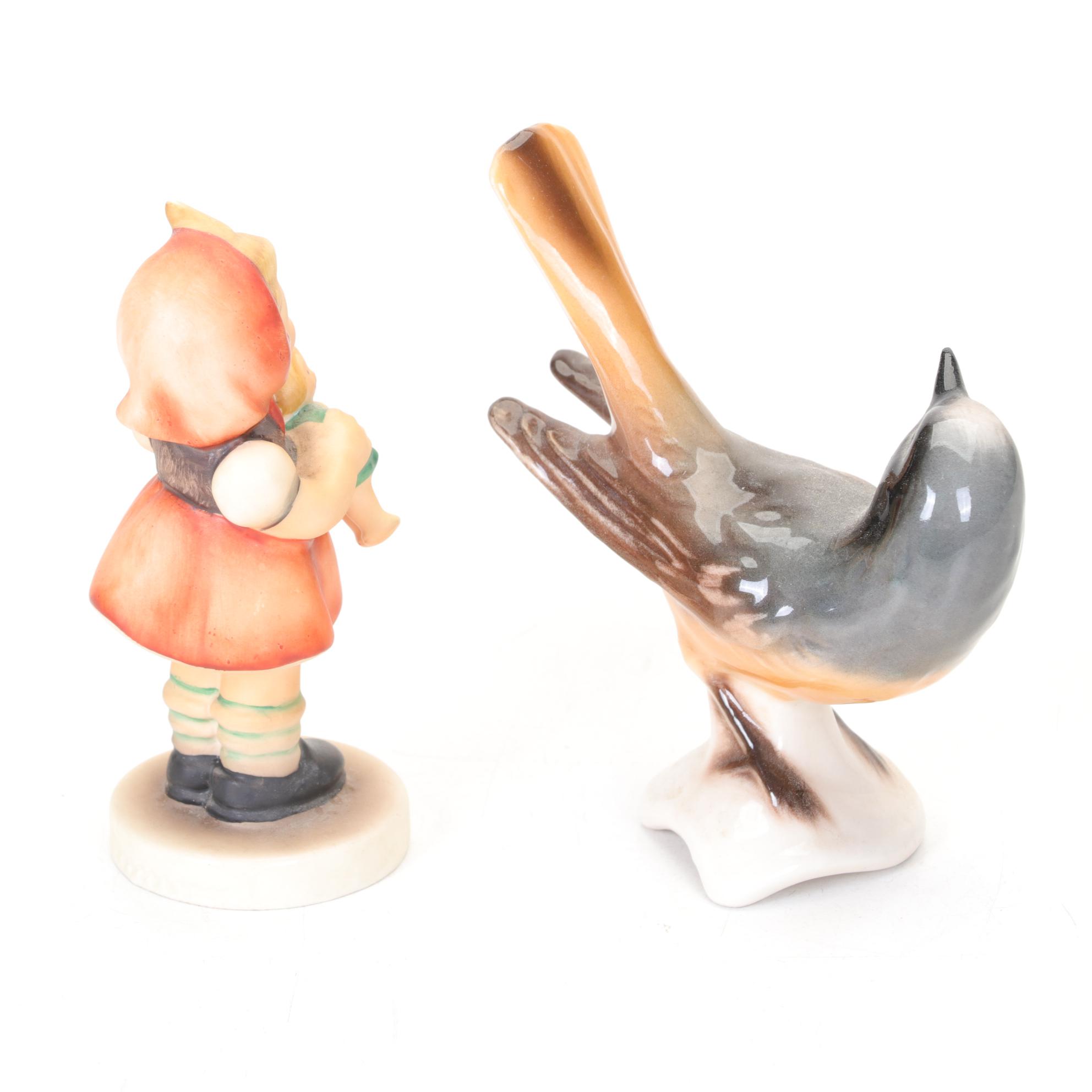 Goebel Figurine "To the Hunt, 1913" and Three More Figurines