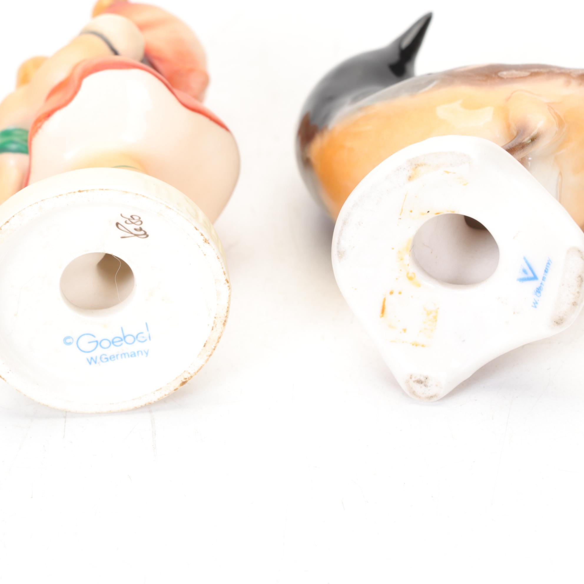 Goebel Figurine "To the Hunt, 1913" and Three More Figurines