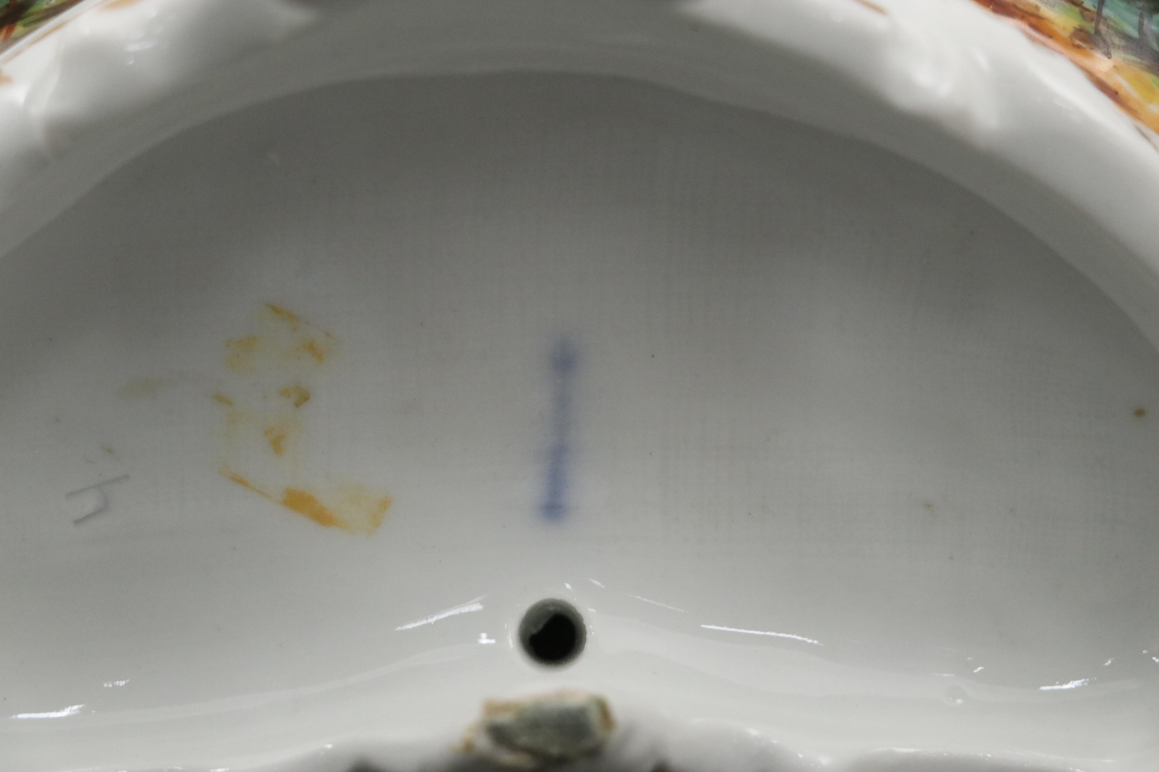 German KPM Porcelain Cherub Double Salt Cellar and Porcelain Angel Figurine