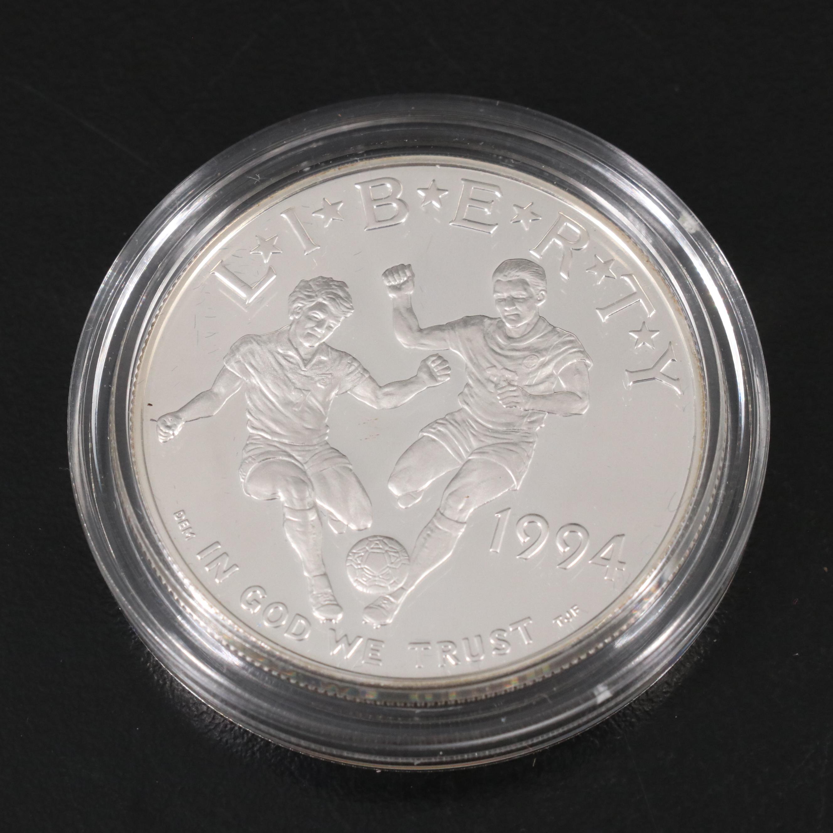 1994 Three Piece World Cup Proof Set with a Five Dollar Gold Coin