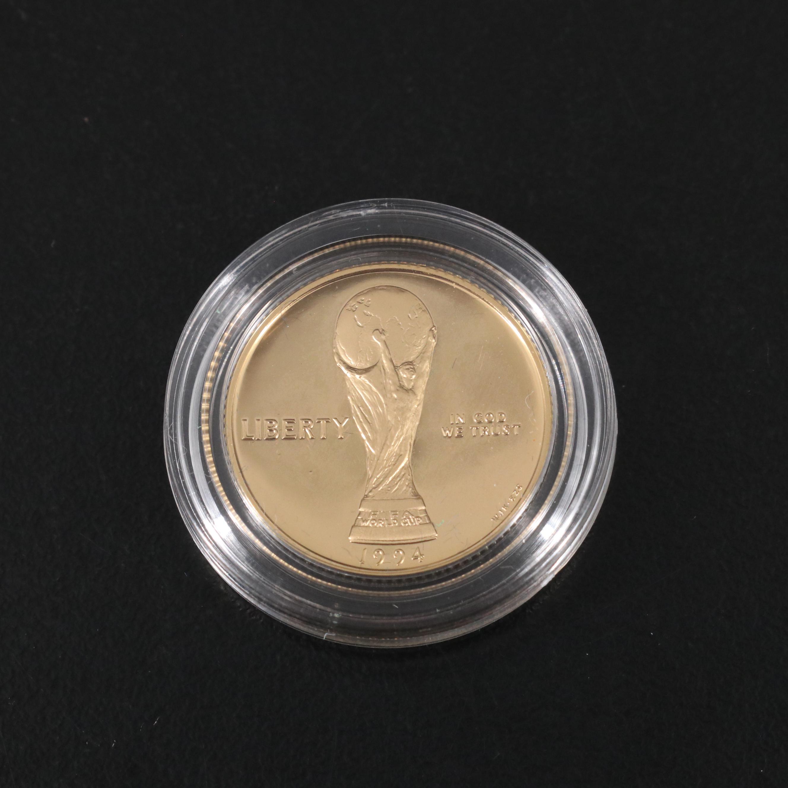 1994 Three Piece World Cup Proof Set with a Five Dollar Gold Coin
